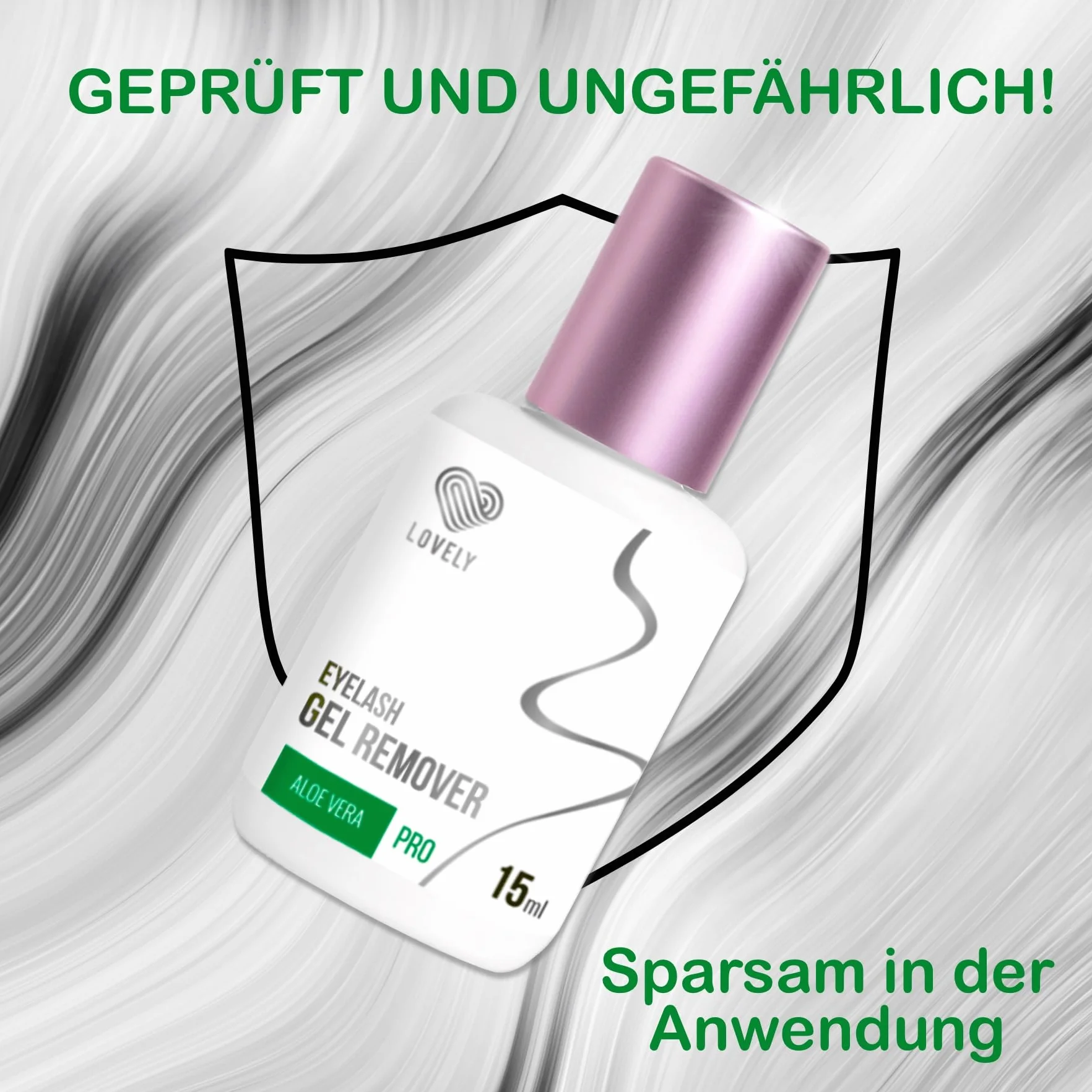 Remover Gel Eyelashes | Lash Extension Remover | Eyelash Extension | LOVELY (15ml), Fragrance:Aloe