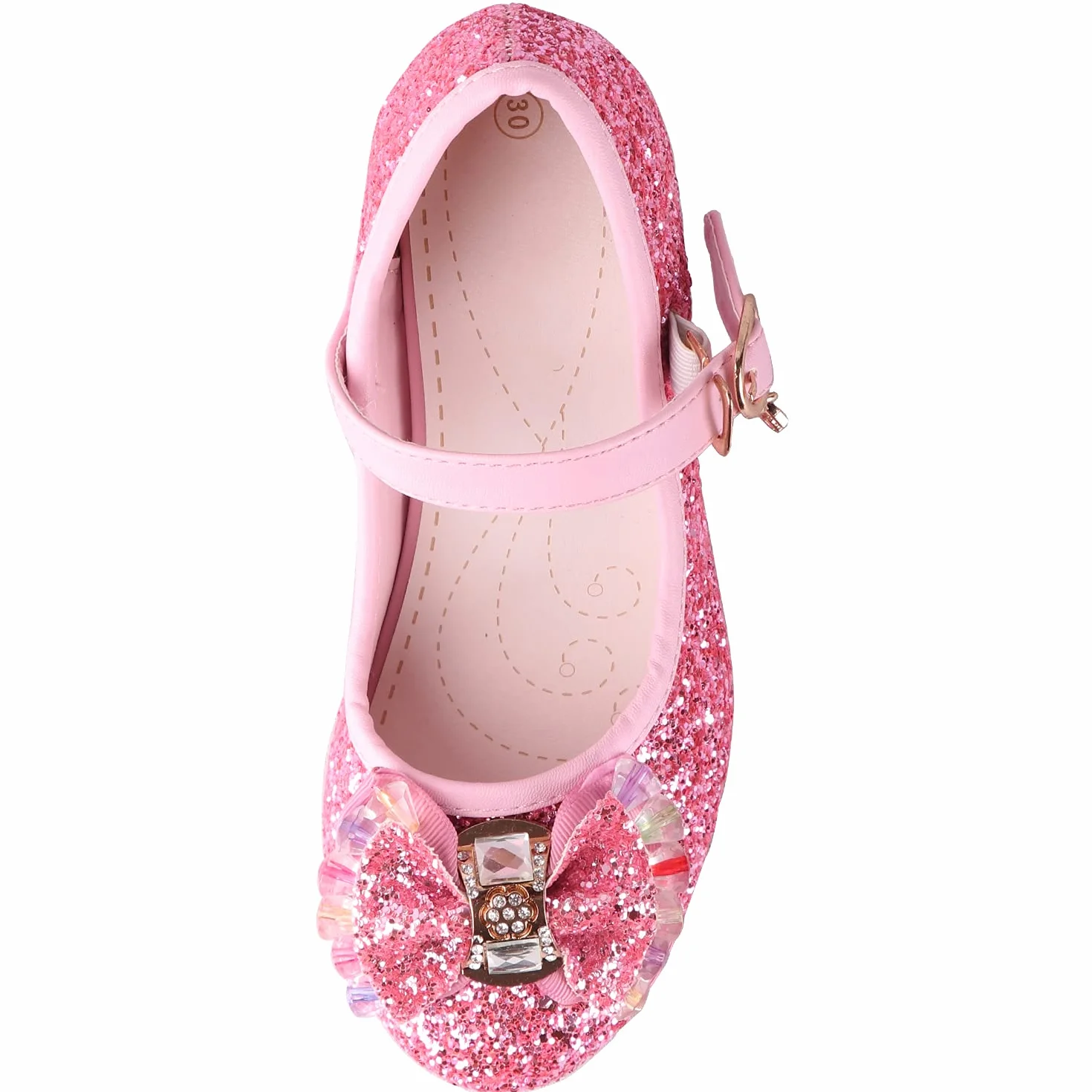 Buty księżniczki, dla dziewcząt, błyszczące buty na obcasie, baleriny na imprezę, karnawał, wesele, Halloween