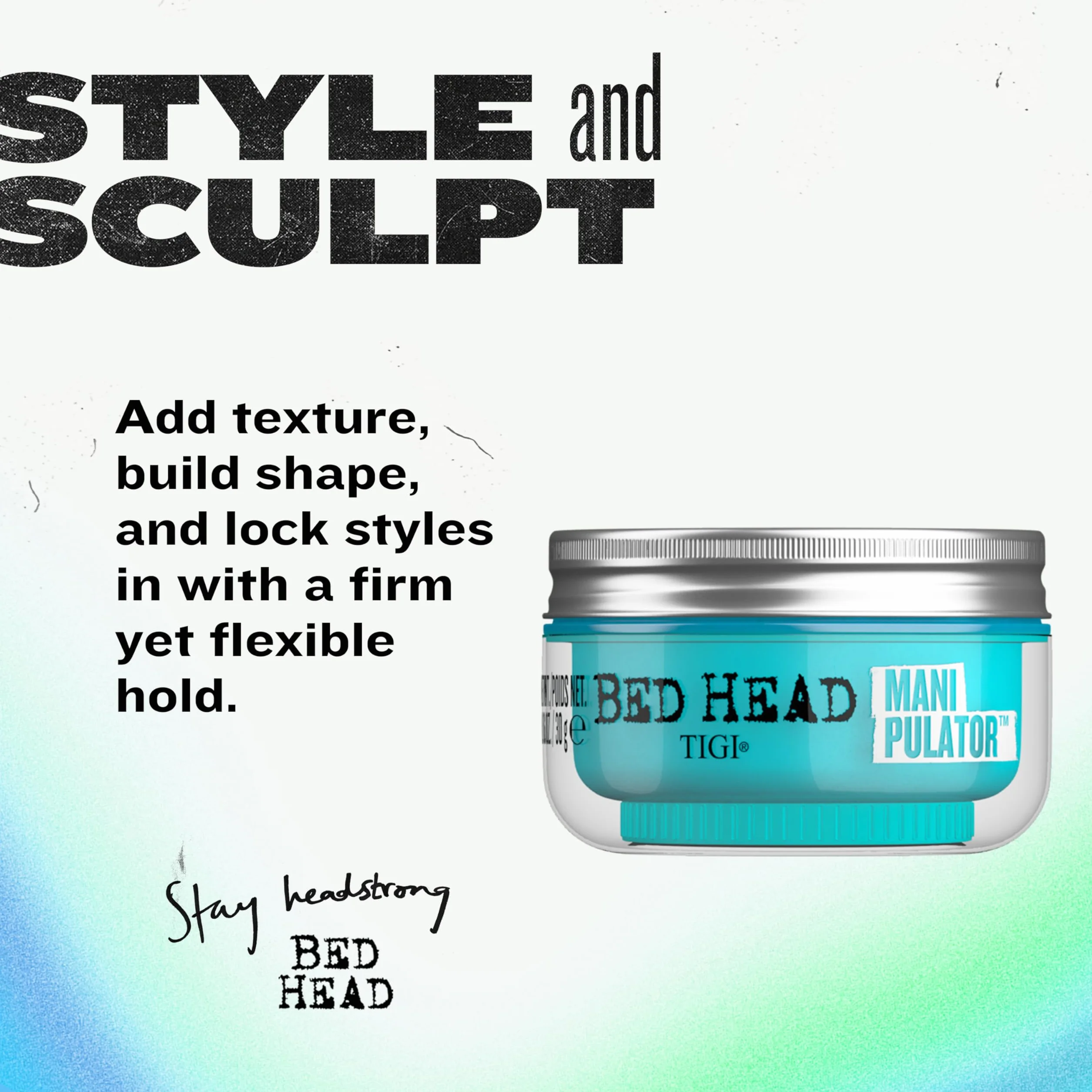 Tigi Bed Head Manipulator, Pasta do Włosów Nadająca Teksturę, o Mocnym Utrwaleniu, Wersja Podróżna, 30 g