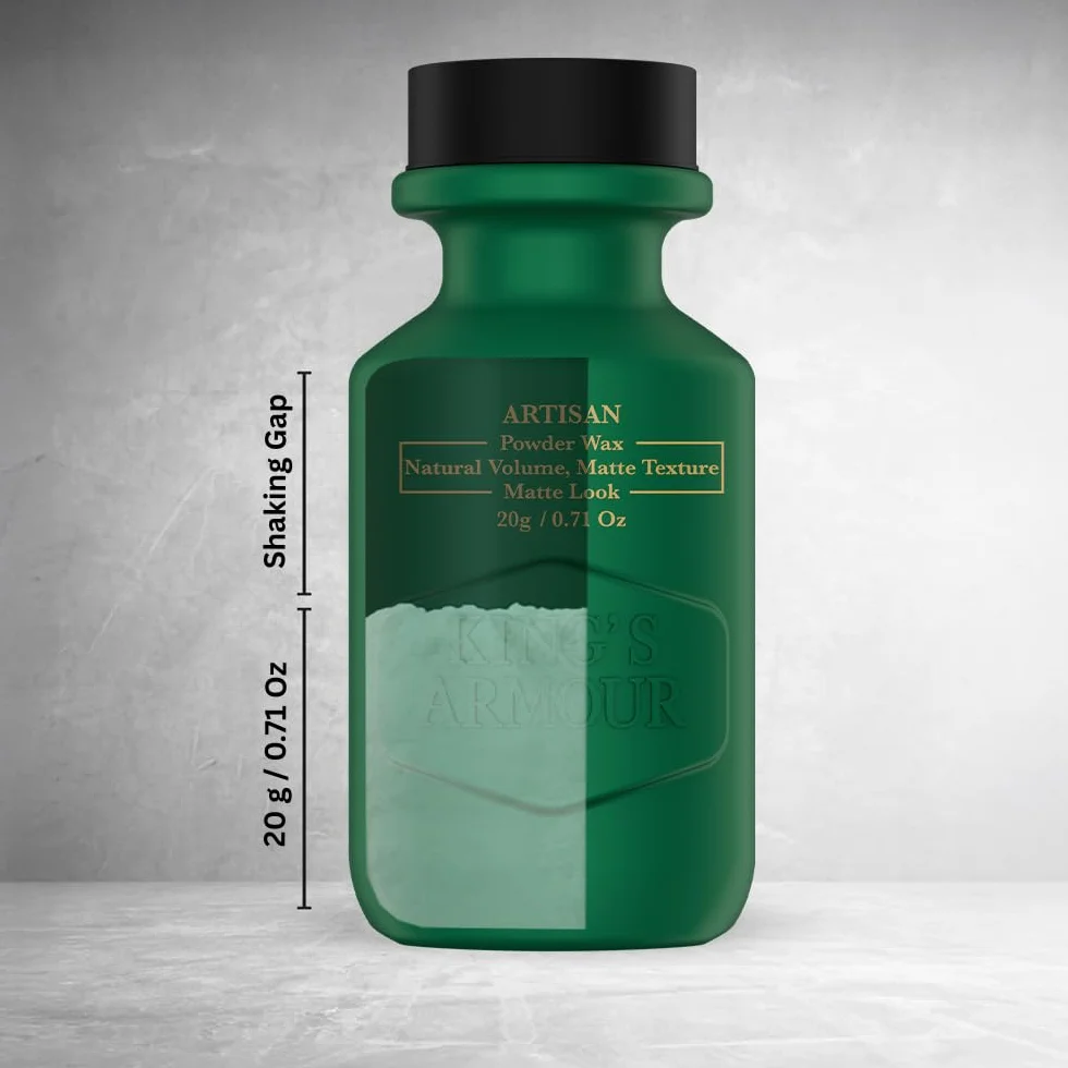 King’s Armour Artisan Wosk do stylizacji włosów 20 g – Matowy puder do włosów z naturalnym objętością, matowa faktura i natychmiastowe podniesienie korzeni, lekka przyczepność dla nowoczesnej