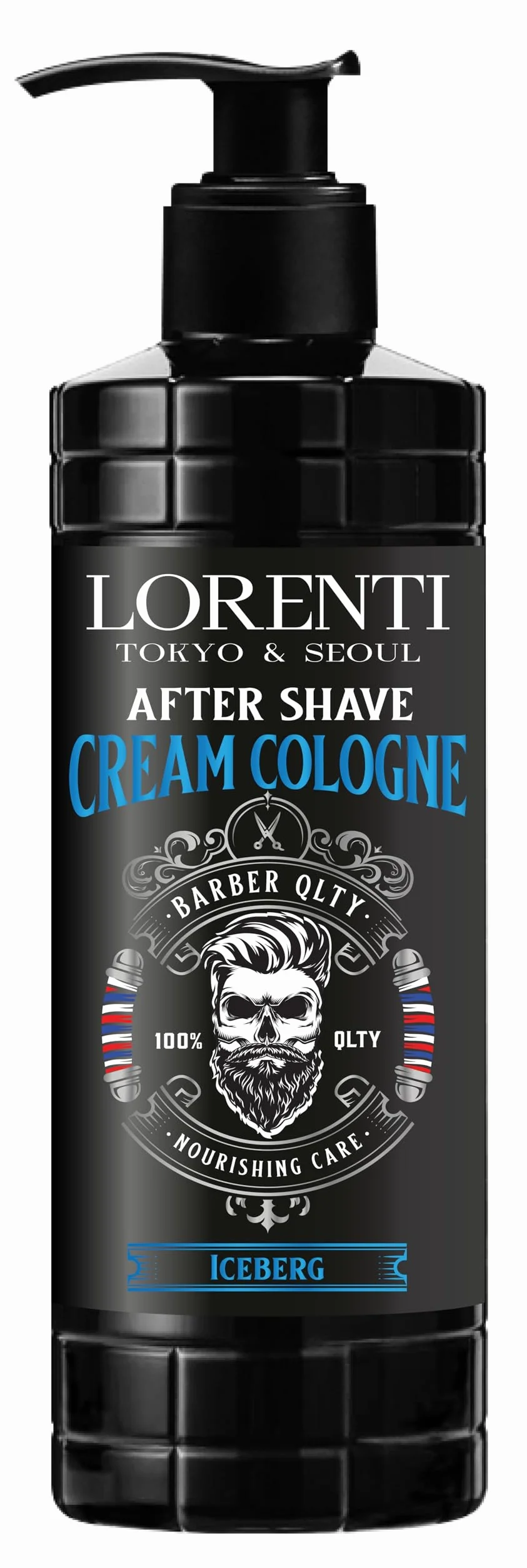LORENTI TOKYO & SEOUL Barber After Shave Cream Cologne Lotion męski 400 ml lodowy | balsam po goleniu | Żel po goleniu fryzjerski