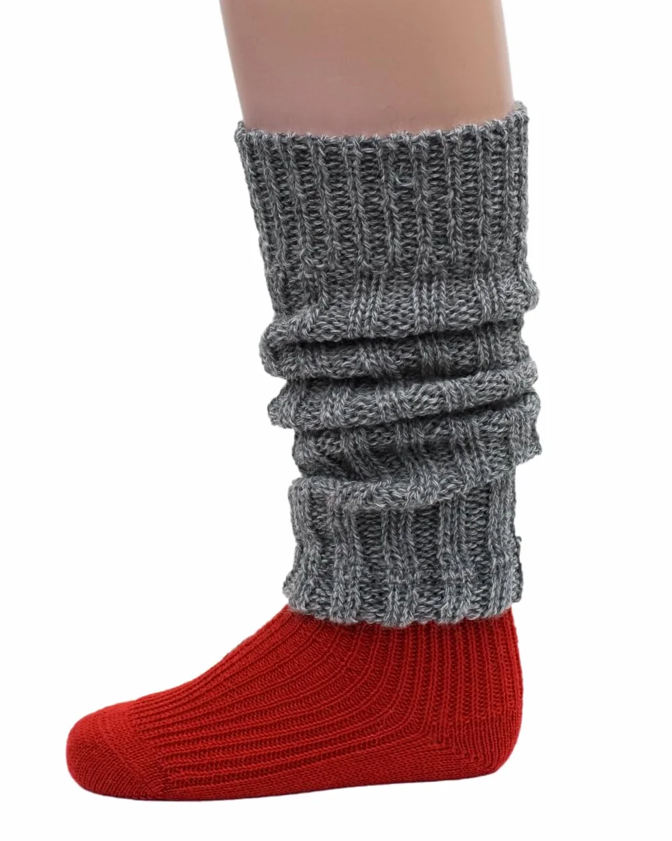 Hirsch Natur, Merino dziecięce getry na nogi z grubej dzianiny, 100% żywa wełna (kbT)