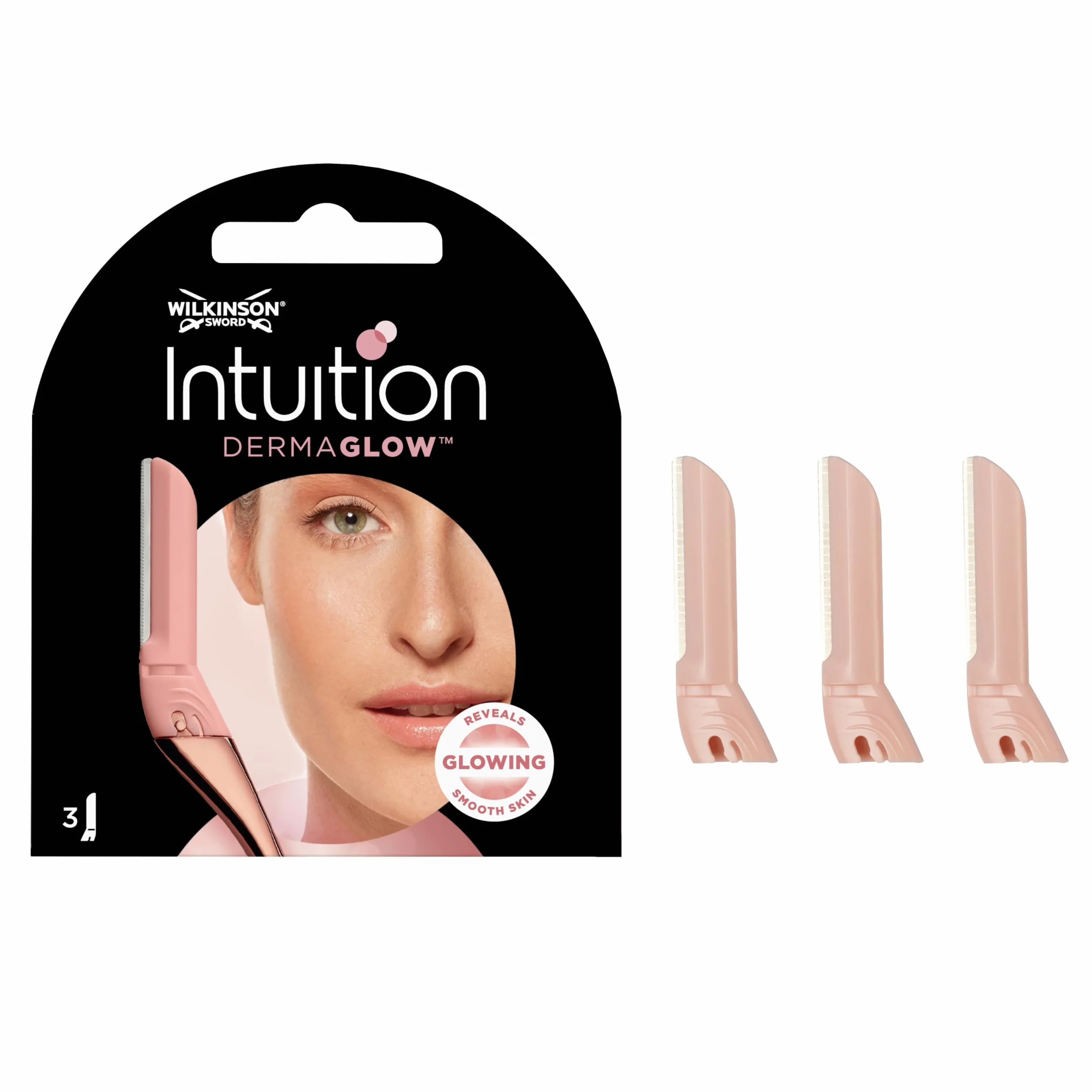 Wilkinson Sword Intuition Dermaglow Female Dermaplaning Tool Blade Wkłady x3