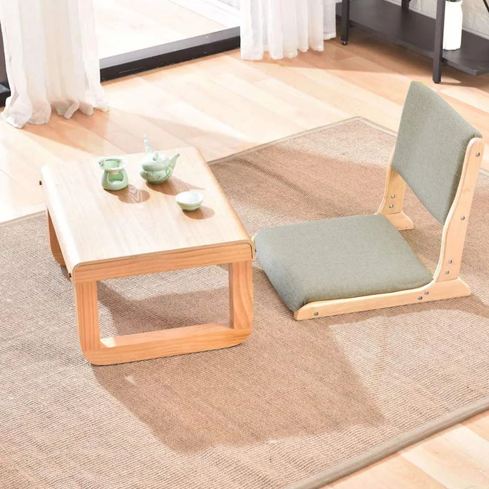 Tatami składane krzesło kempingowe, krzesło podłogowe, krzesło podłogowe, przenośne japońskie krzesło bez nóg, leniwa sofa do czytania medytacji w wykuszu, krzesło balny