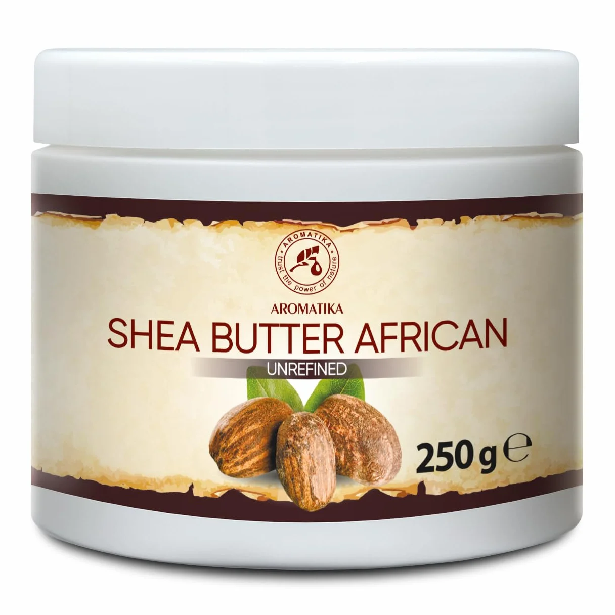 Masło Shea 250 g - Tłoczone na zimno - Karité Butter do Włosów i Ciała - Nawilżające Masło do Masażu - Pielęgnacji Skóry - Nawilżanie i Odżywianie - Uroda - Shea Butter