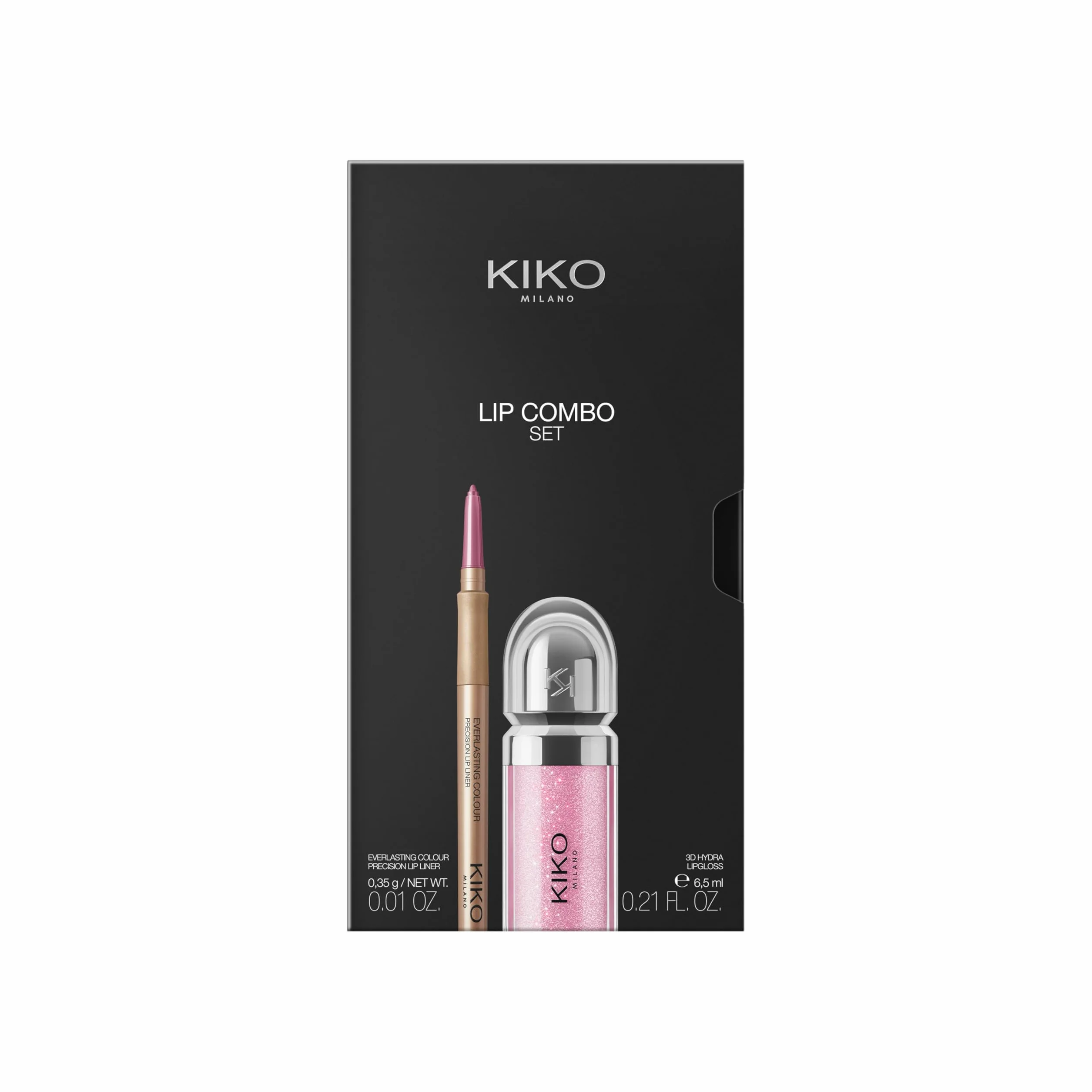 KIKO Milano Lip Combo Set 02, Zestaw Do Ust: Nawilżający Błyszczyk I Konturówka