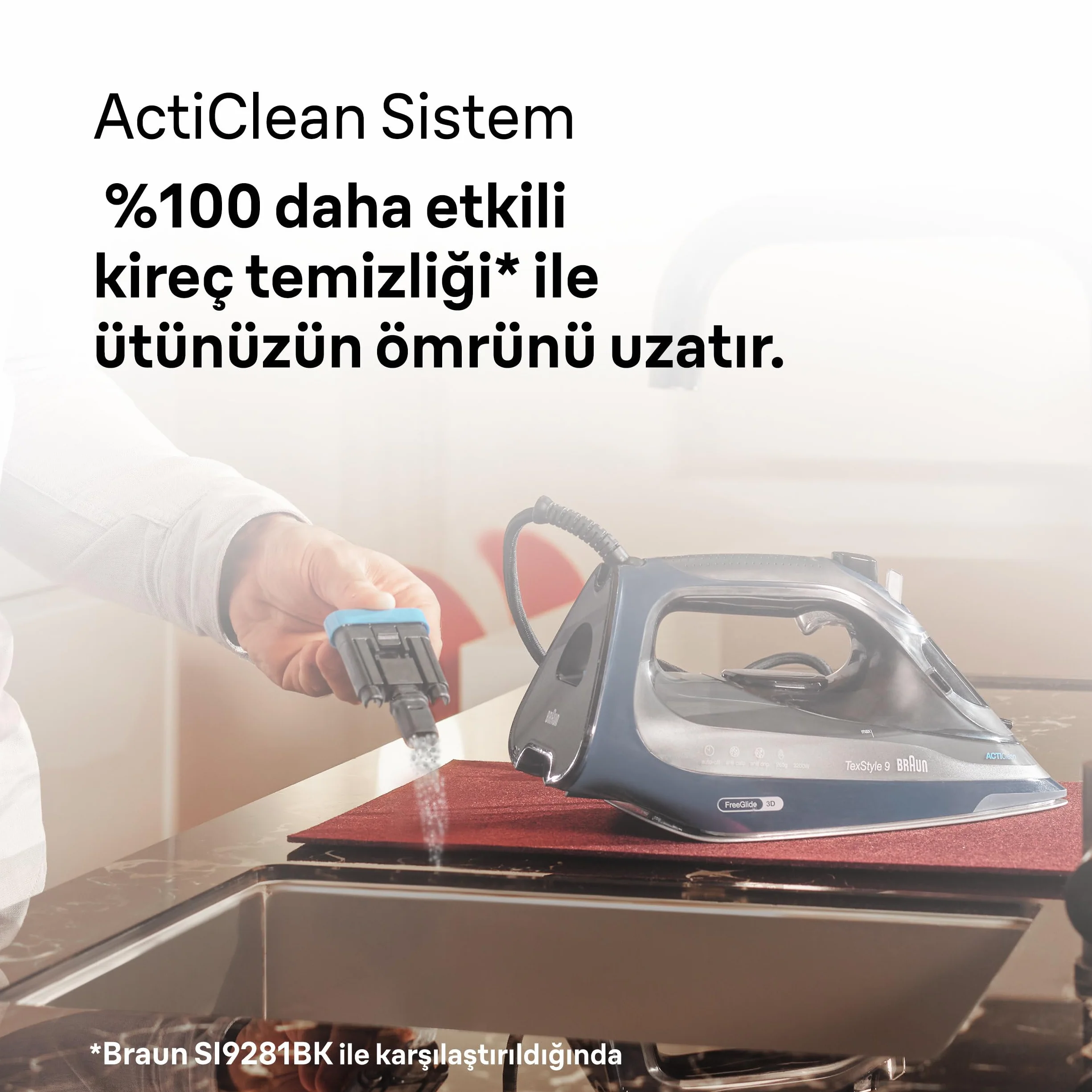 Braun Texstyle 9 Żelazko, Ciemnoniebieski/Czarny, 3200 W