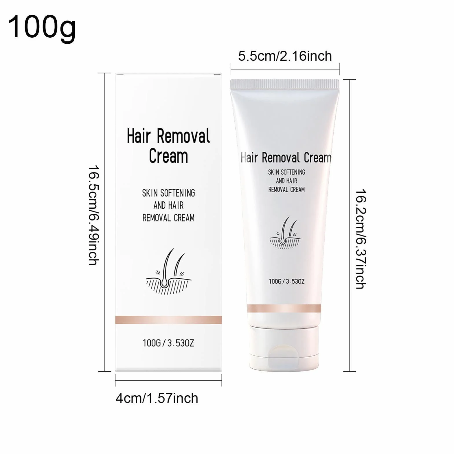 Hair Removal Cream - Gentle Nourishing Depilatory, Hydrating Skin Smoothing Lotion with Natural Soothing Extracts, Quick Action Formula, Ideal for Sensitive Skin Daily Care