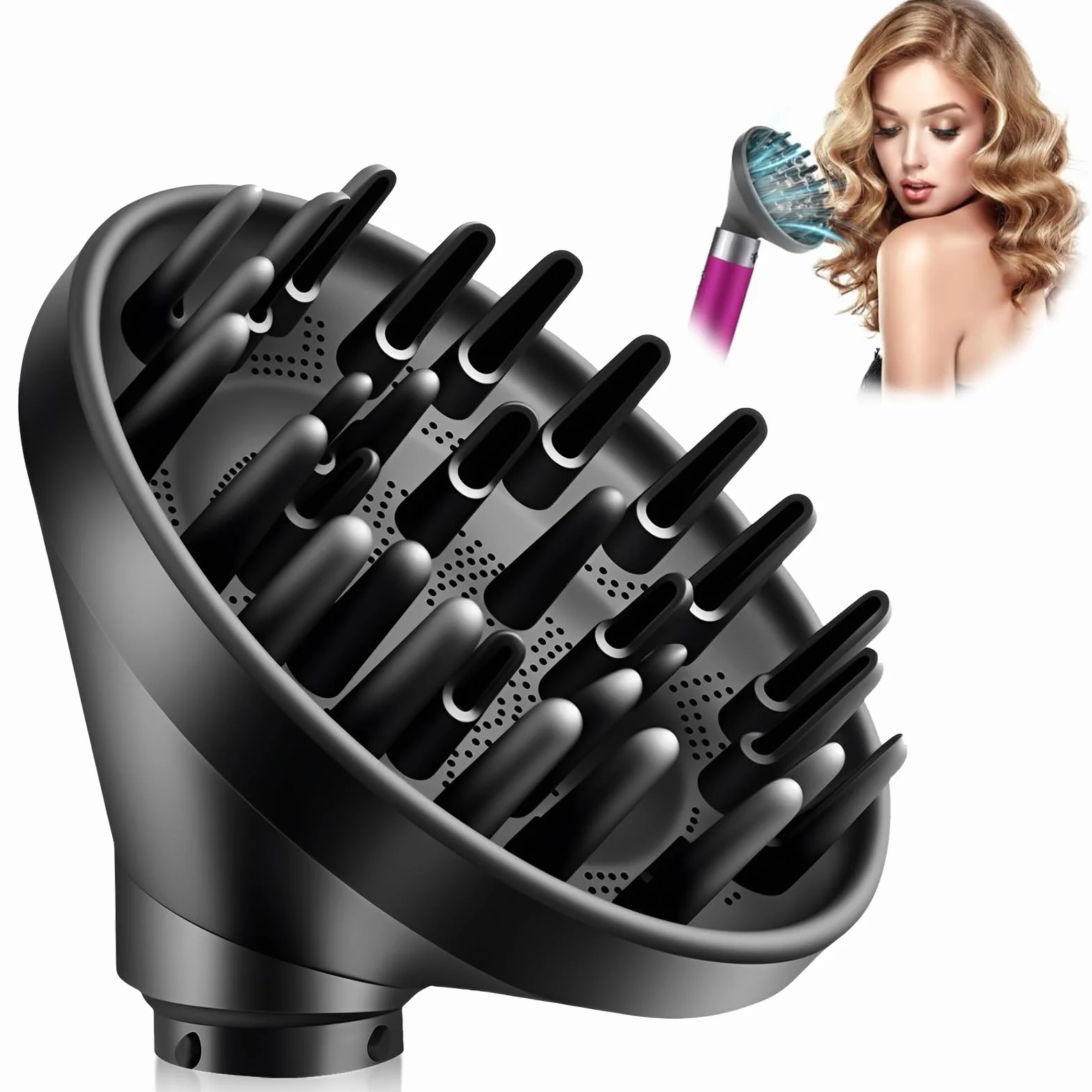 Chuancheng Dysza dyfuzora do Dyson do Airwrap HS05 HS03 HS01, dysza dyfuzora suszarki do włosów konwersja do stylizacji Airwrap na suszarkę do włosów