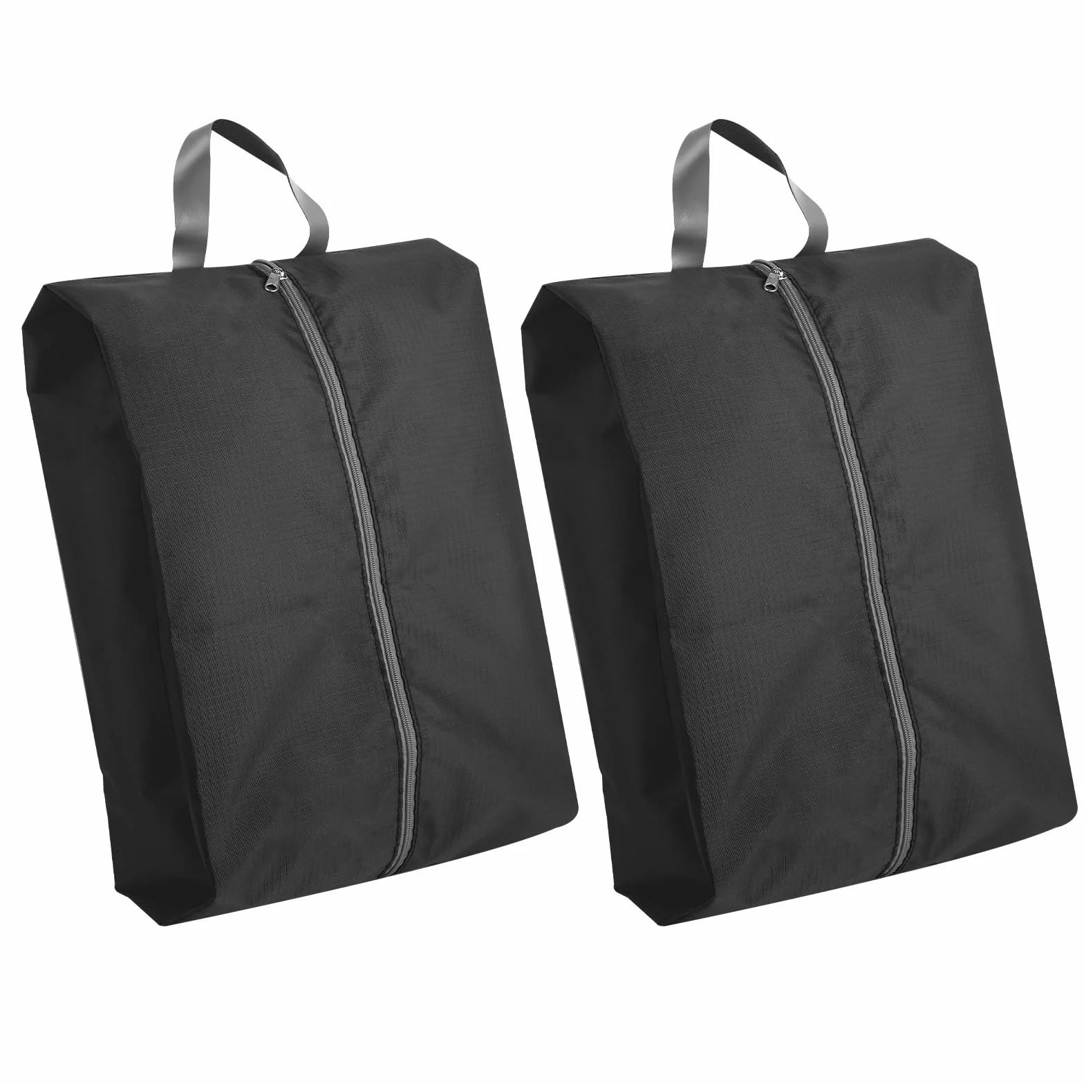 Set z 2 Schuhbeutel (Butówkach) – Torba na Buty z Poliestru – Wodoodporna Torba na Buty – Duża na Podróż do Walizki, na Urlop, do Siłowni i w Domu (Czarna)