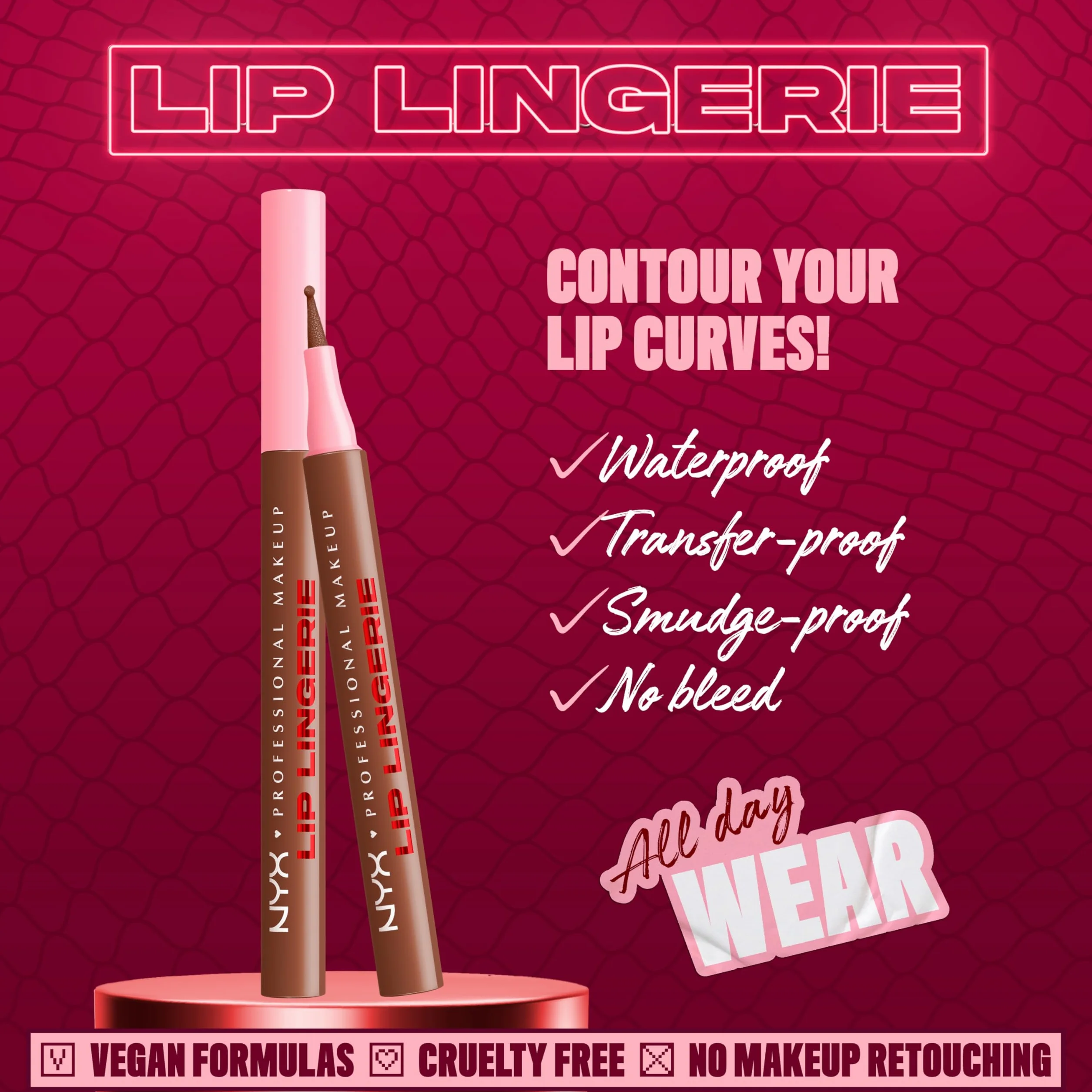 NYX Professional Makeup Lip Lingerie Lip Liner Stain Seamless All Day Stain Waterproof Up to no good