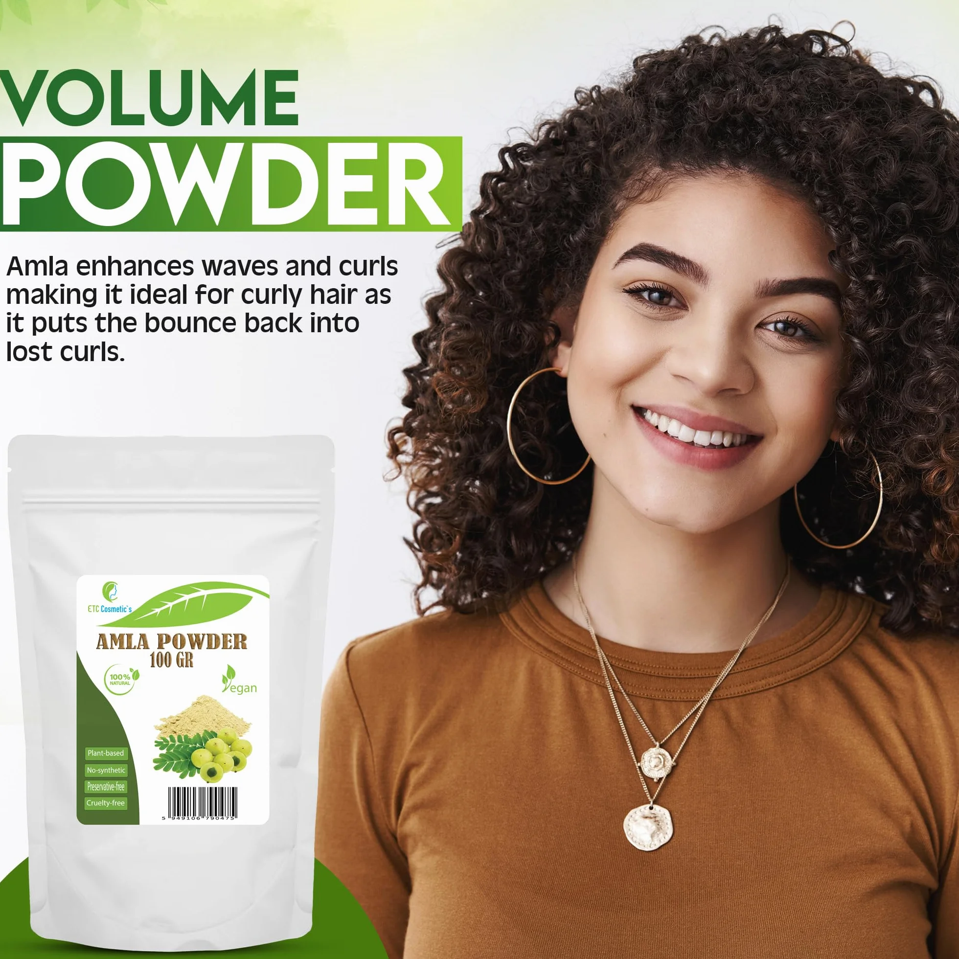 Amla proszek (AMLA POWDER) – 100 g – zwalcza wypadanie włosów, łupież i przedwczesne siwienie