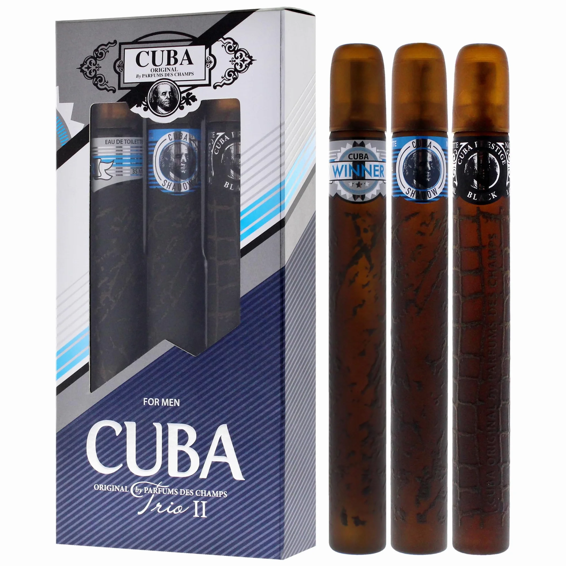 Cuba Zestaw upominkowy dla mężczyzn Winner Shadow Prestige Black 3 sztuki EDP spray 33,2 g