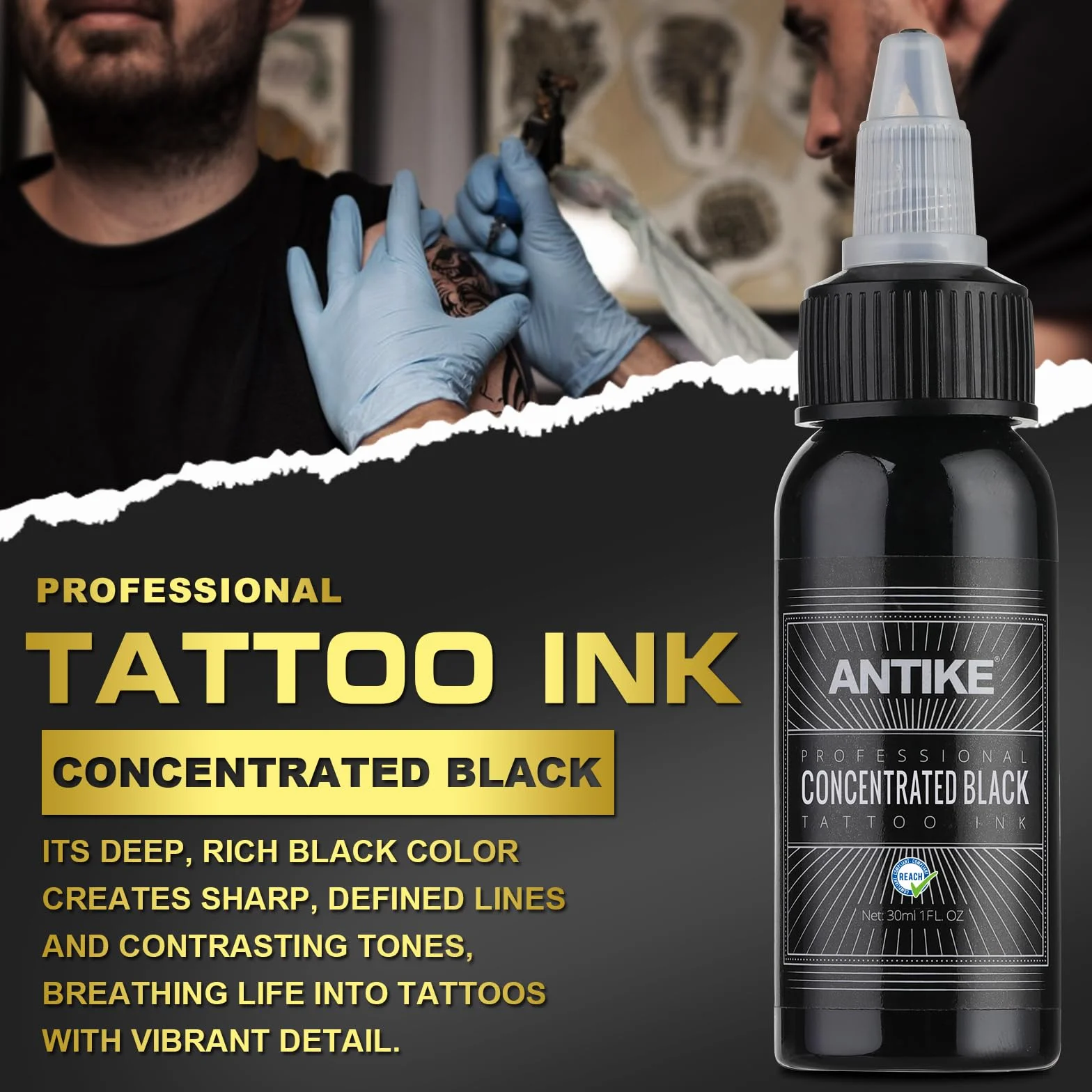 Profesjonalna farba do tatuażu czarna 30 ml TI5003-30-030