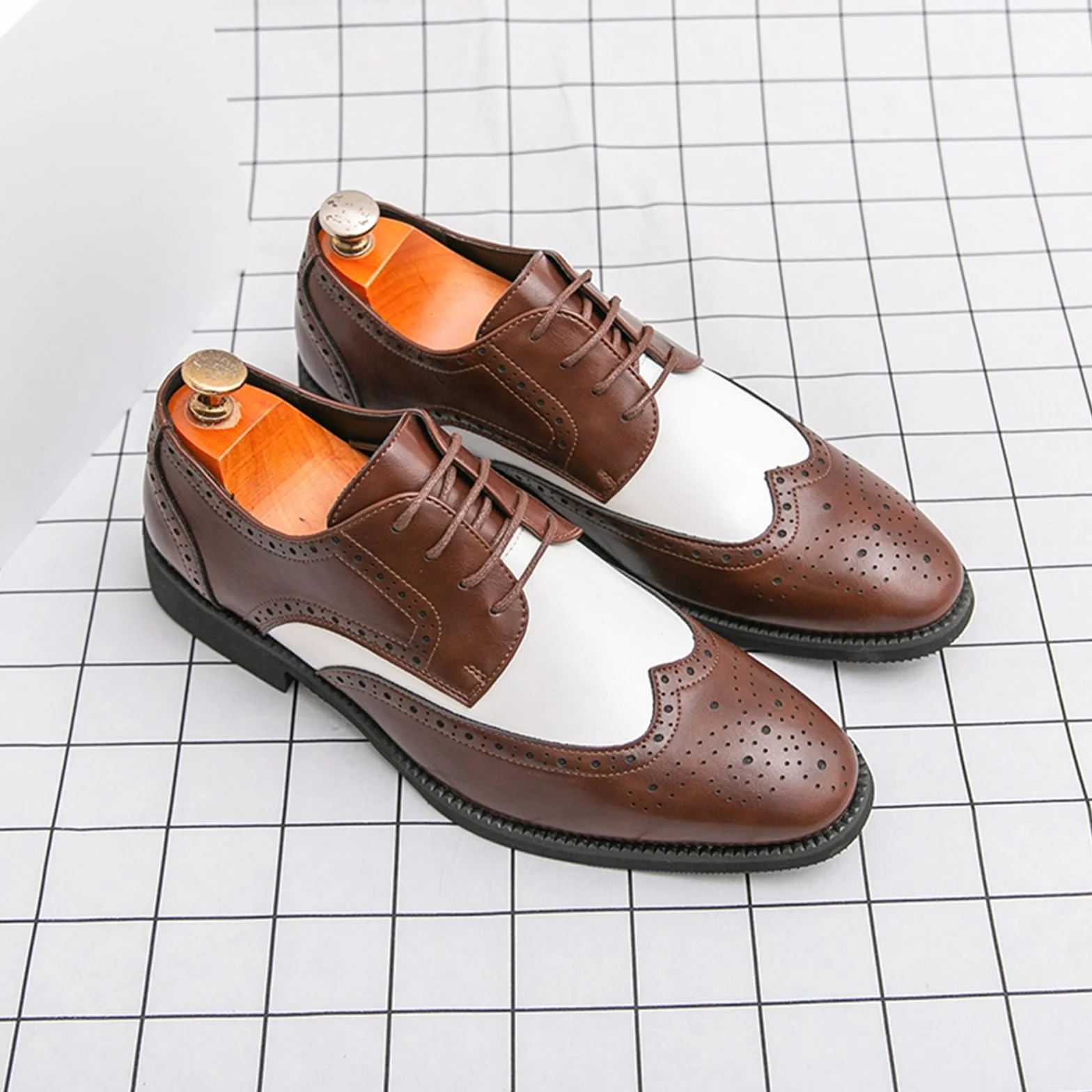 Męska sukienka sznurowane półbuty Fashion Business Oxford buty