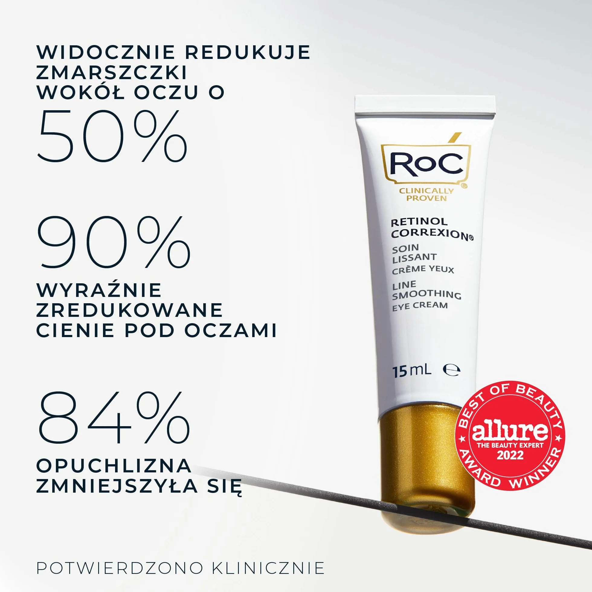 RoC Retinol Correxion Line Smoothing krem pod oczy 15 ml przeciwzmarszczkowy