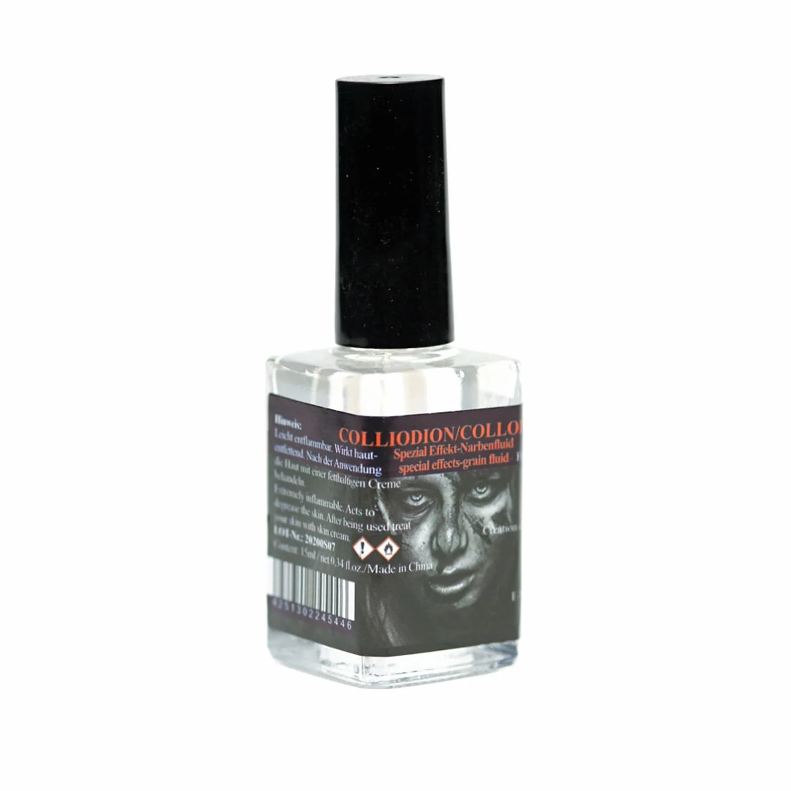 Płyn do Blizn, 15 Ml Halloween Kosmetyczna Farba Do Blizn Z Pędzelkiem, Makijaż Ciała Na Zadrapania, Do Twarzy Skóry I Ciała Halloween Cosplay Kostium Fotografia Impreza