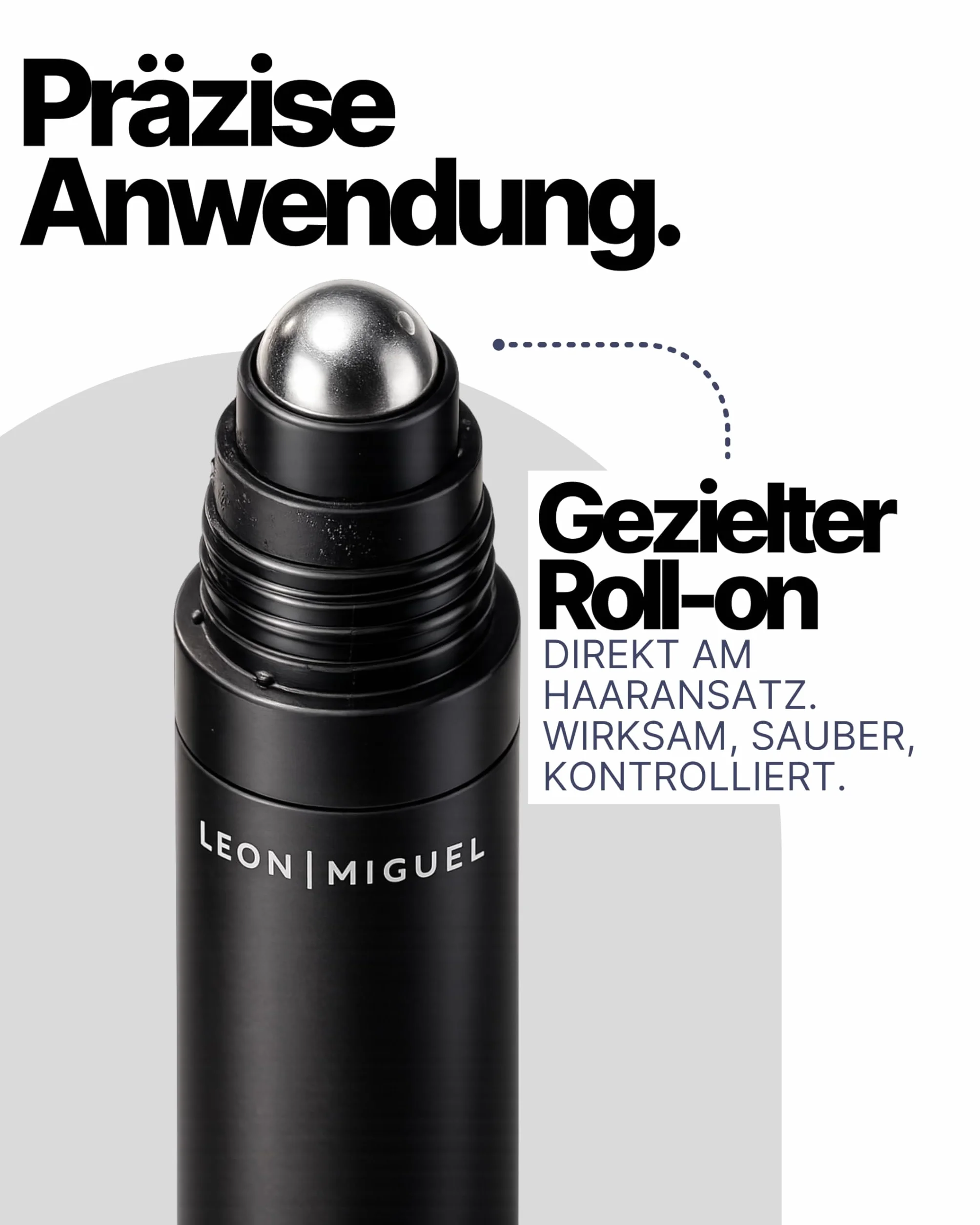 Leon Miguel Hair Growth Activator – serum do włosów wzmacniające cebulki włosów – roll-on z Baicapil, Redensyl, Anagain, Biotyna i żeń-szeń
