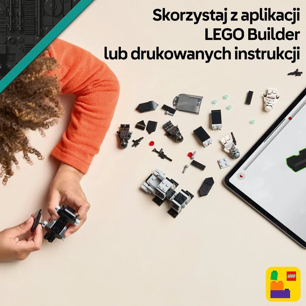 LEGO Star Wars Szturmowiec Śmierci i nocny szturmowiec — zestaw bitewny, zabawka konstrukcyjna dla dziecka do kolekcji, transportowiec i 4 postacie, prezent dla 6-latka, chłopca i dziewczynki 75412