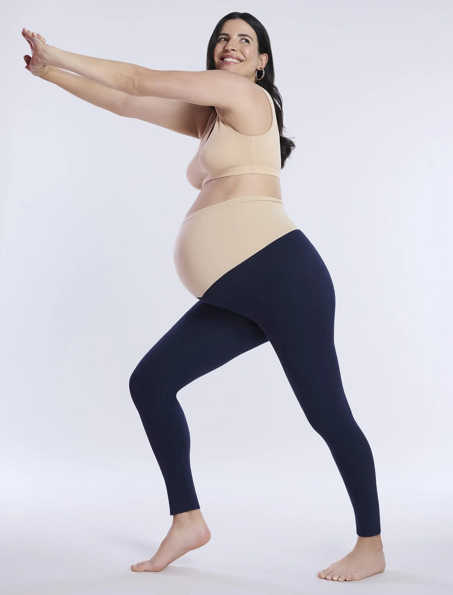 Motherhood Maternity Plus-size Full Length Secret Fit Belly Leggings - Leginsy Kobiety