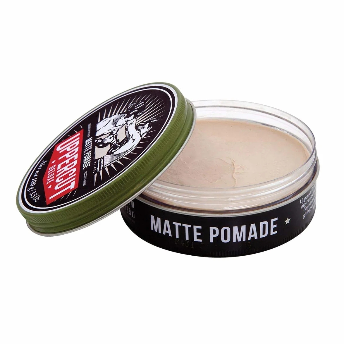 Uppercut Deluxe Matte Pomade Hair Styling Product For Men With A Medium Hold, No Shine Water Based Matte Hair Styling Product Easy Wash Out, No Residue 2 x 100g