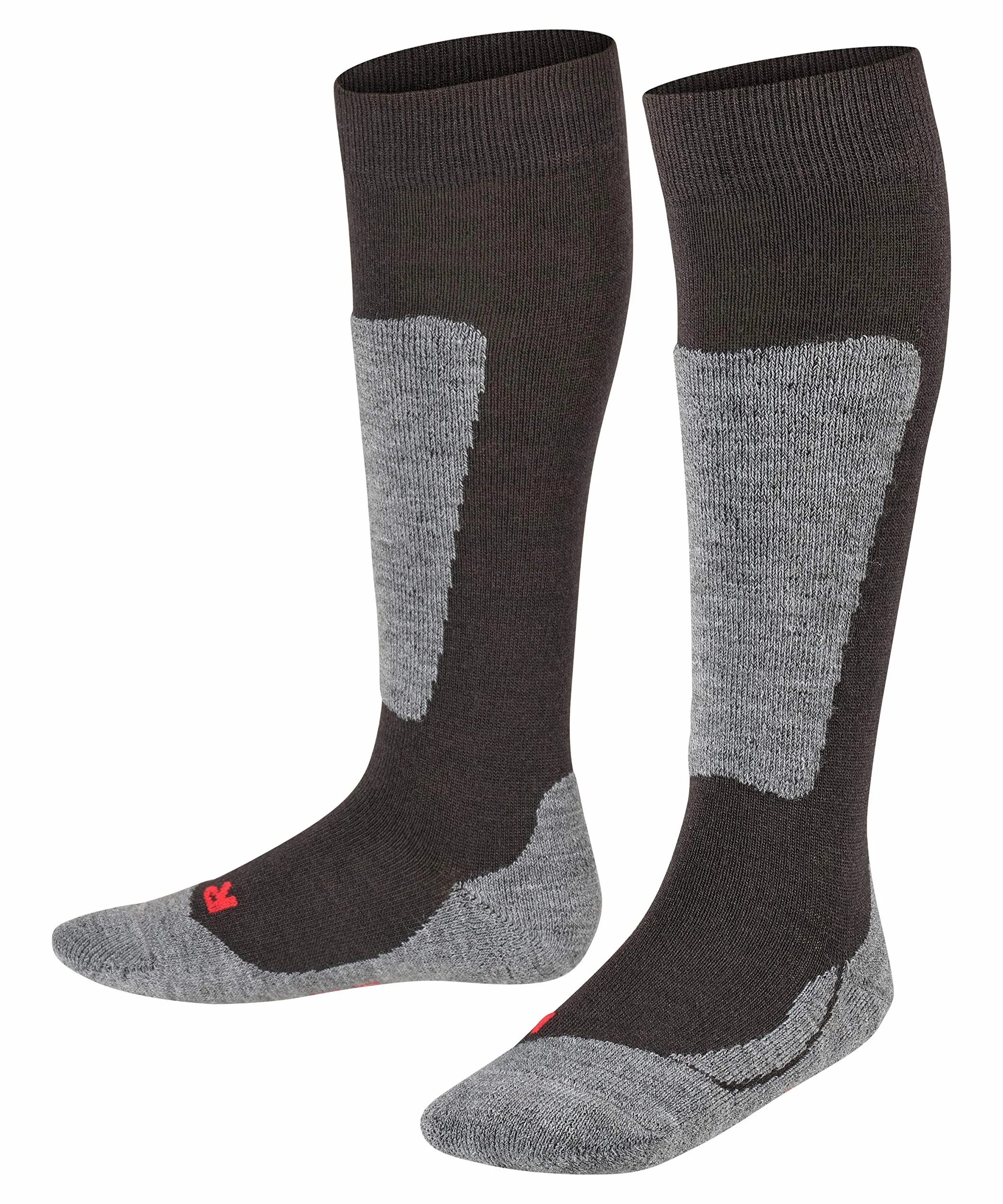FALKE Uniseks - dzieci Skarpety narciarskie Active Ski K Kh Wełna ciepłe grube 1 Para, Czarny Black 3000, 27-30