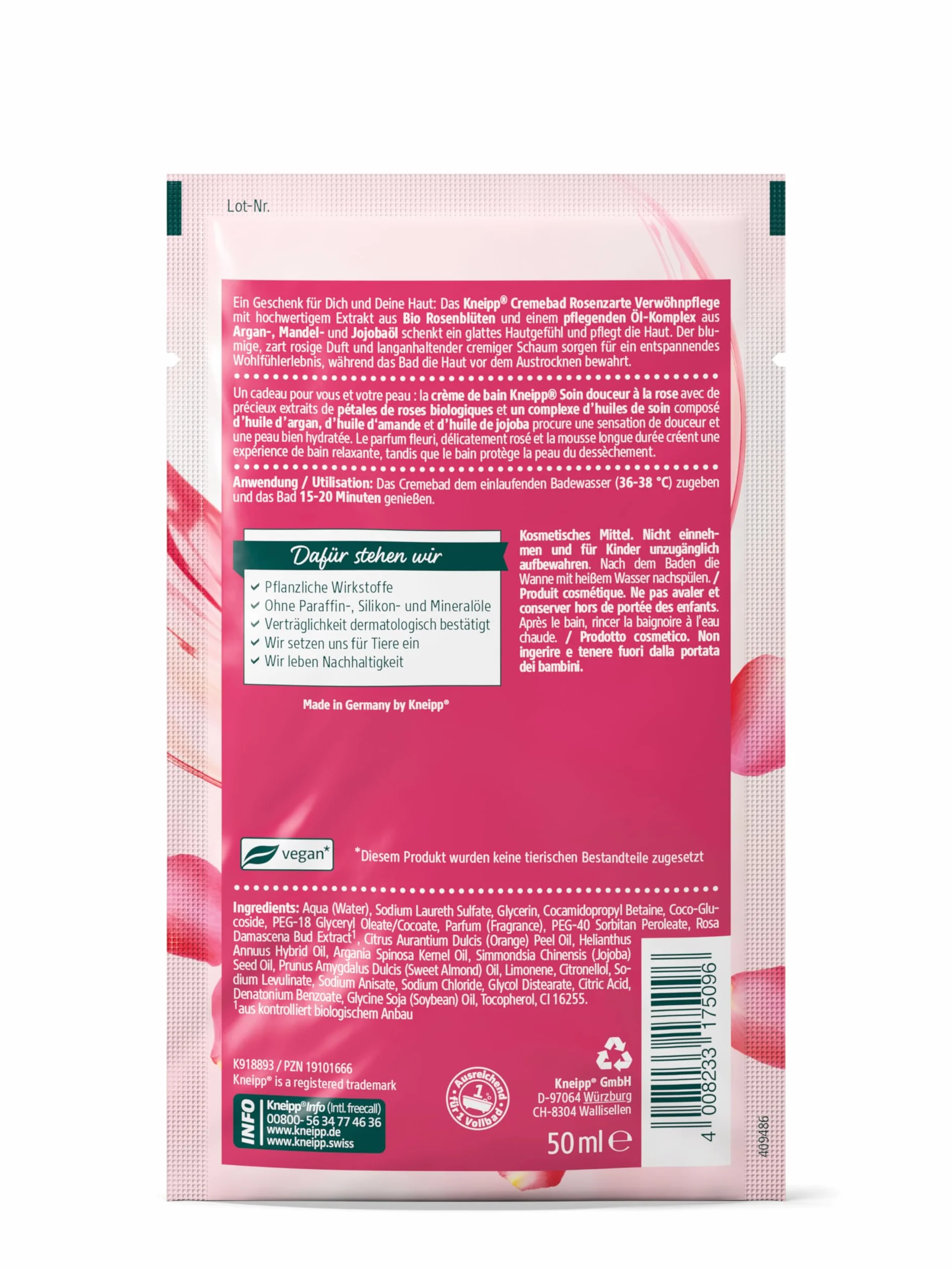 Kneipp Cremebad Płyn do Kąpieli, 50 ml