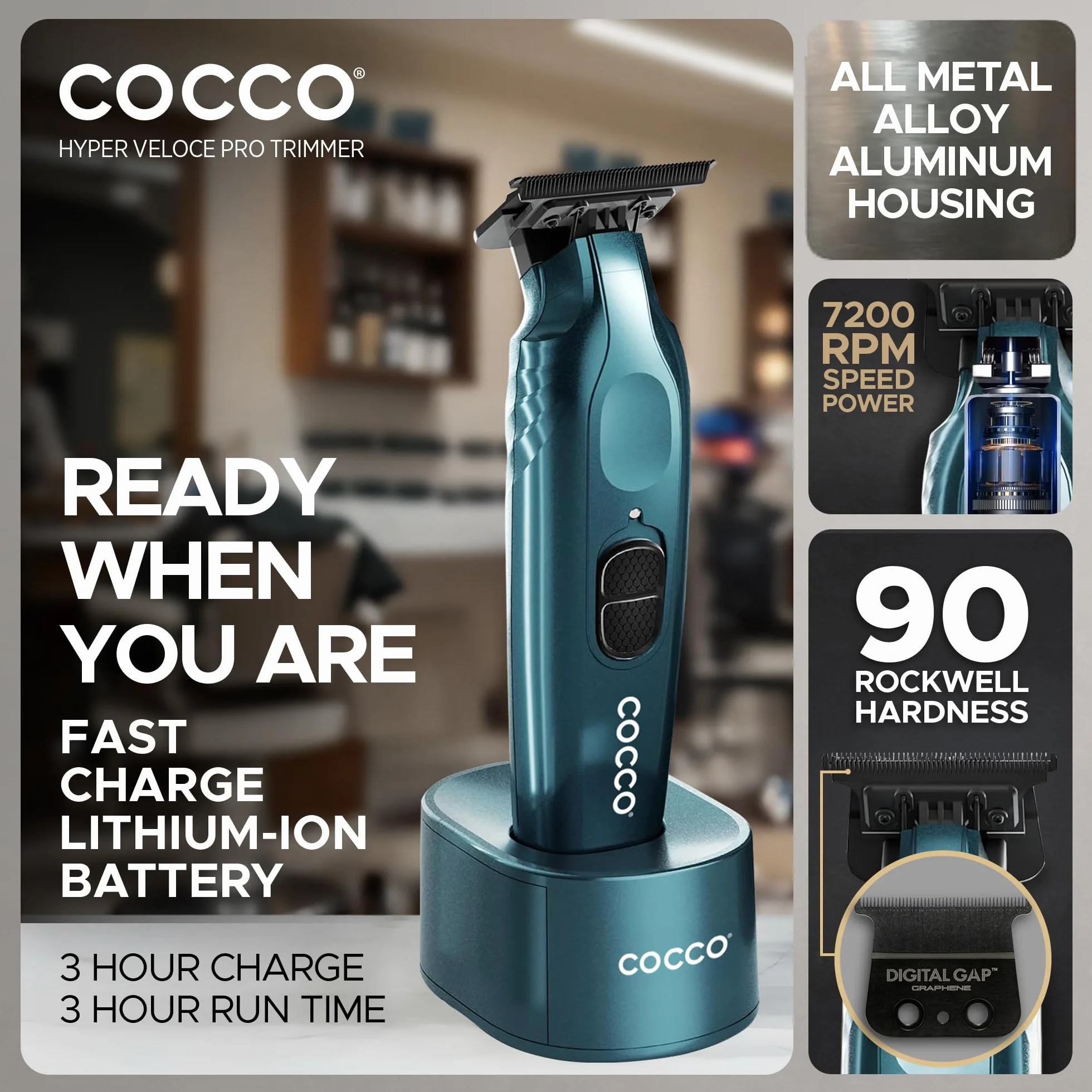 Cocco® Hyper Veloce Pro Trimmer Collection: Precyzyjne trymery z Graphene Blade, silnik prądu stałego, całkowicie metalowe