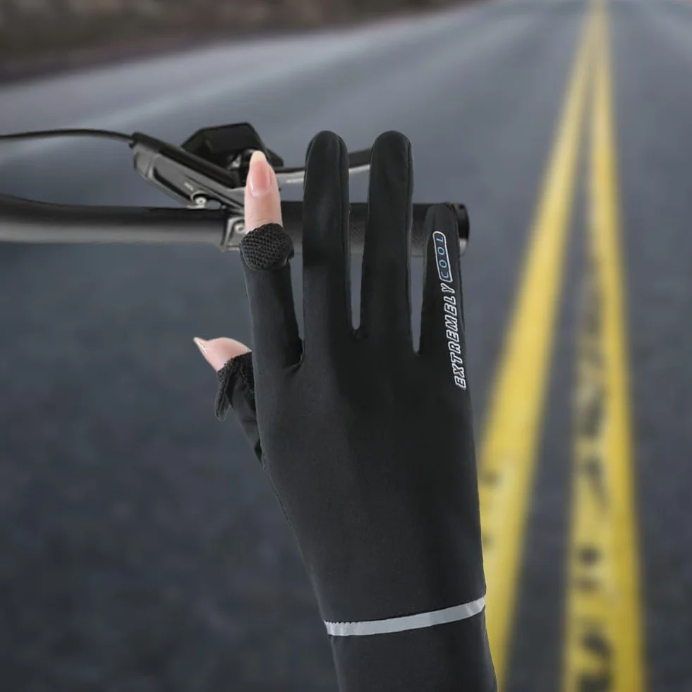 Lady rękawiczki ochronne z jedwabiu, ochrona przed słońcem, cienkie letnie rękawiczki chroniące przed słońcem, oddychające rękawice motocyklowe, do jazdy konnej, wędkowania, wędrówek, dla kobiet