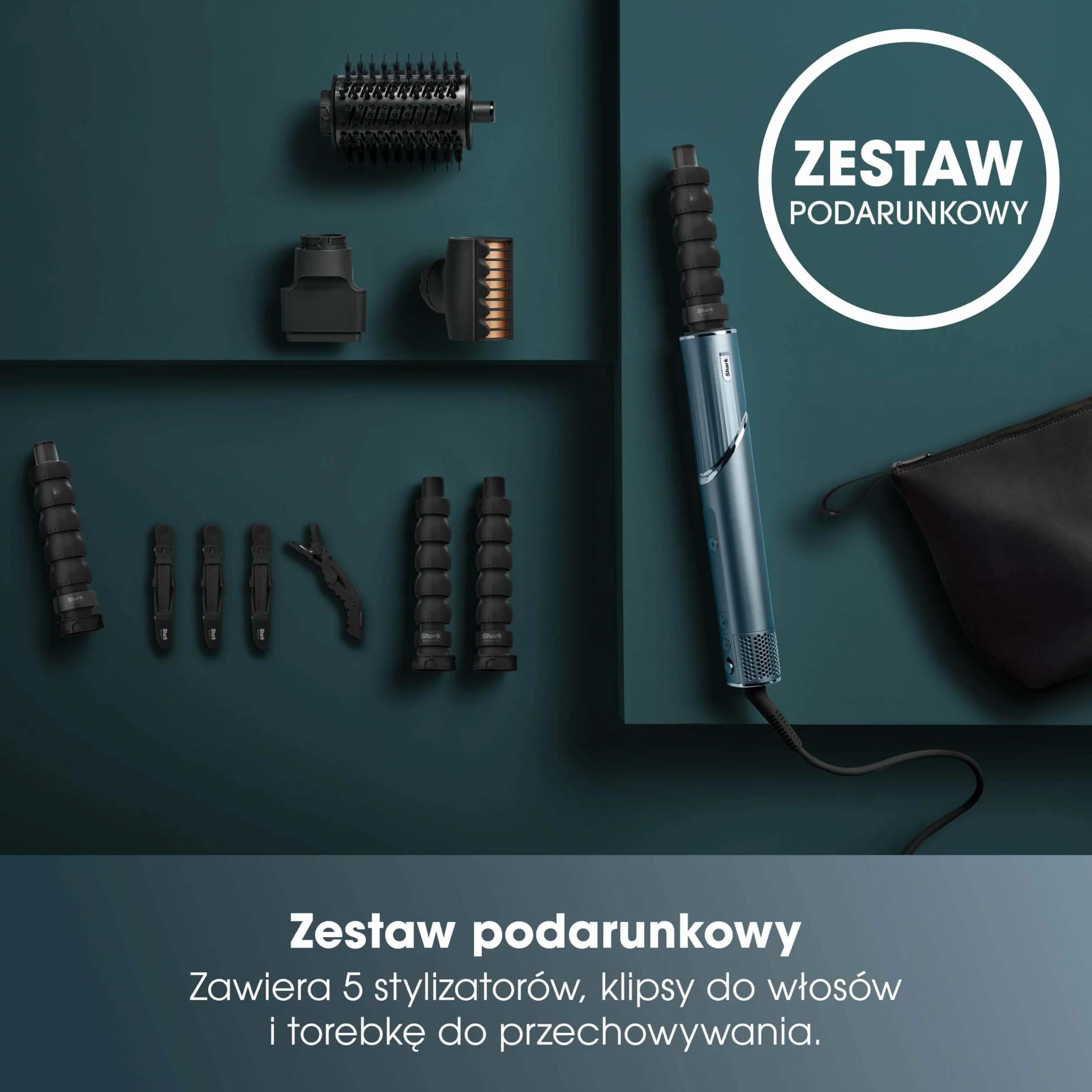 Shark Suszarka do Włosów 5 w 1 HD456TLEU Zielony