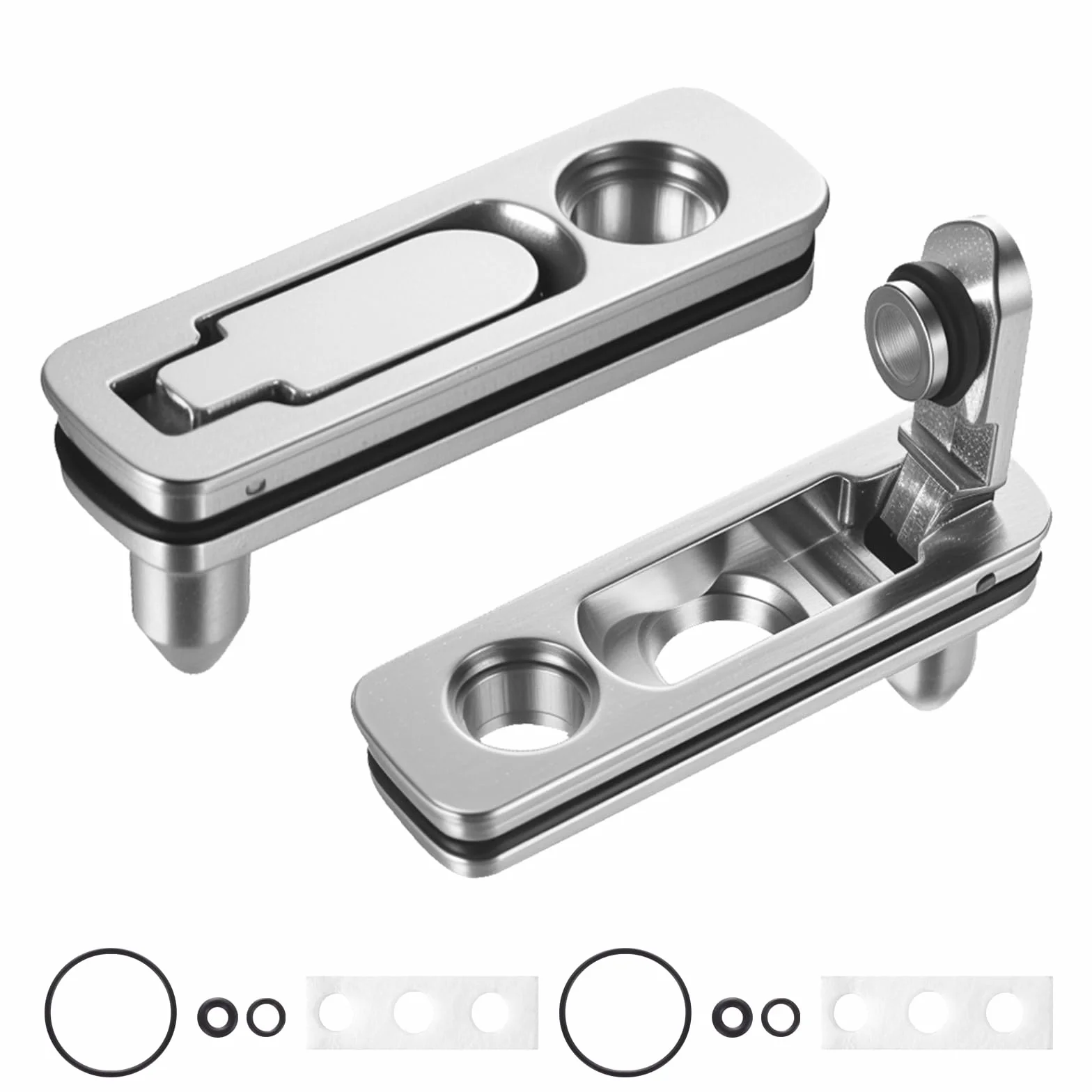 Akcesoria do zapalniczek Zippo, zestaw 2 akcesoriów Zippo, uszczelka do wkładów Zippo, metalowe części zamienne z bawełnianym filcowym podkładką do krzesiwa (srebrne)