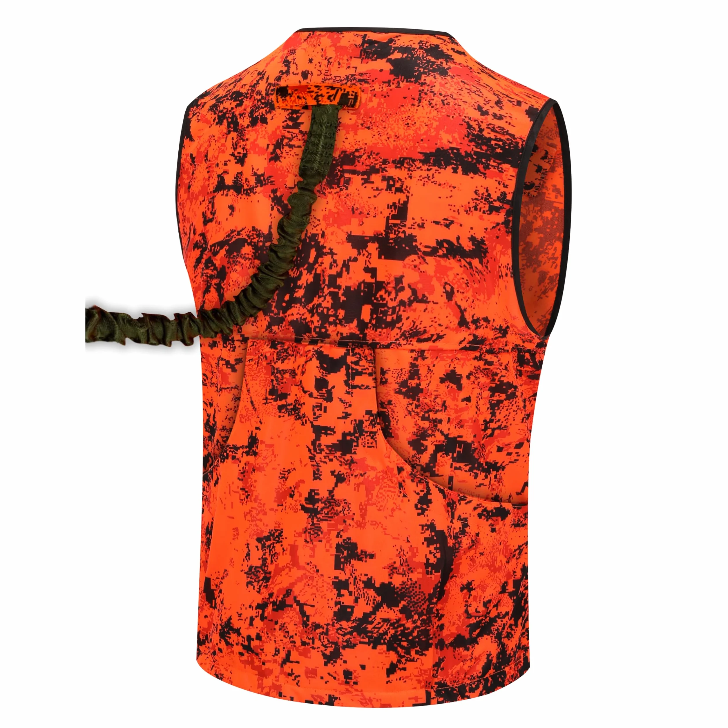 Blaze Camo Orange kamizelka myśliwska, na polowanie, lekka, z wieloma kieszeniami, dla dorosłych, uniseks