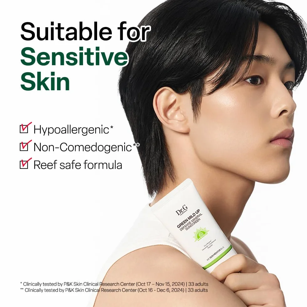 Dr.G Green Mild Up Sun (50 ml 19 ml) SPF50+ PA+++ krem przeciwsłoneczny ochrona UVB