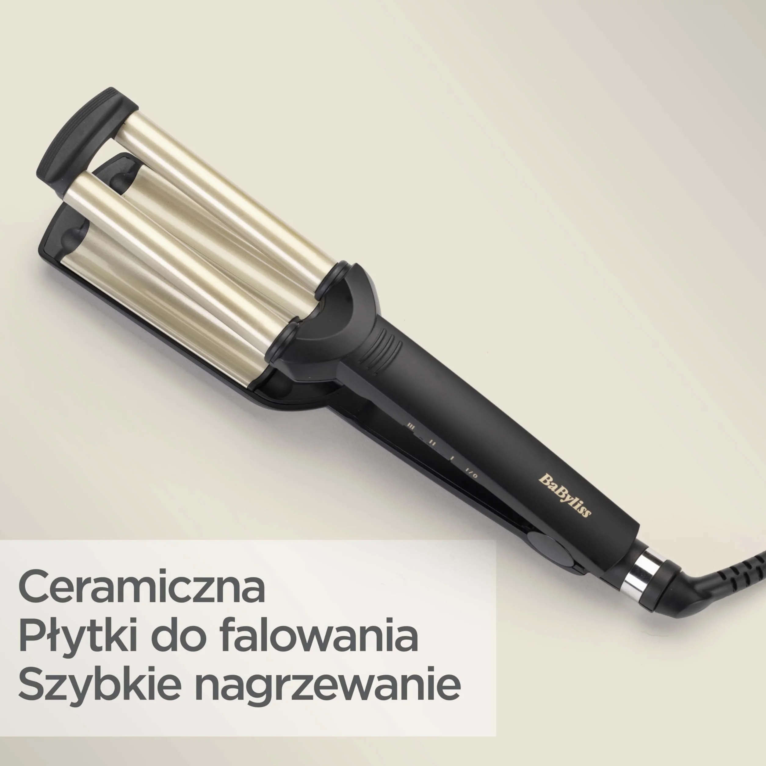 BaByliss Easy Waves C260E Triferro Beach Waves lokówka ceramiczno-tytanowa 3 ustawienia temperatury