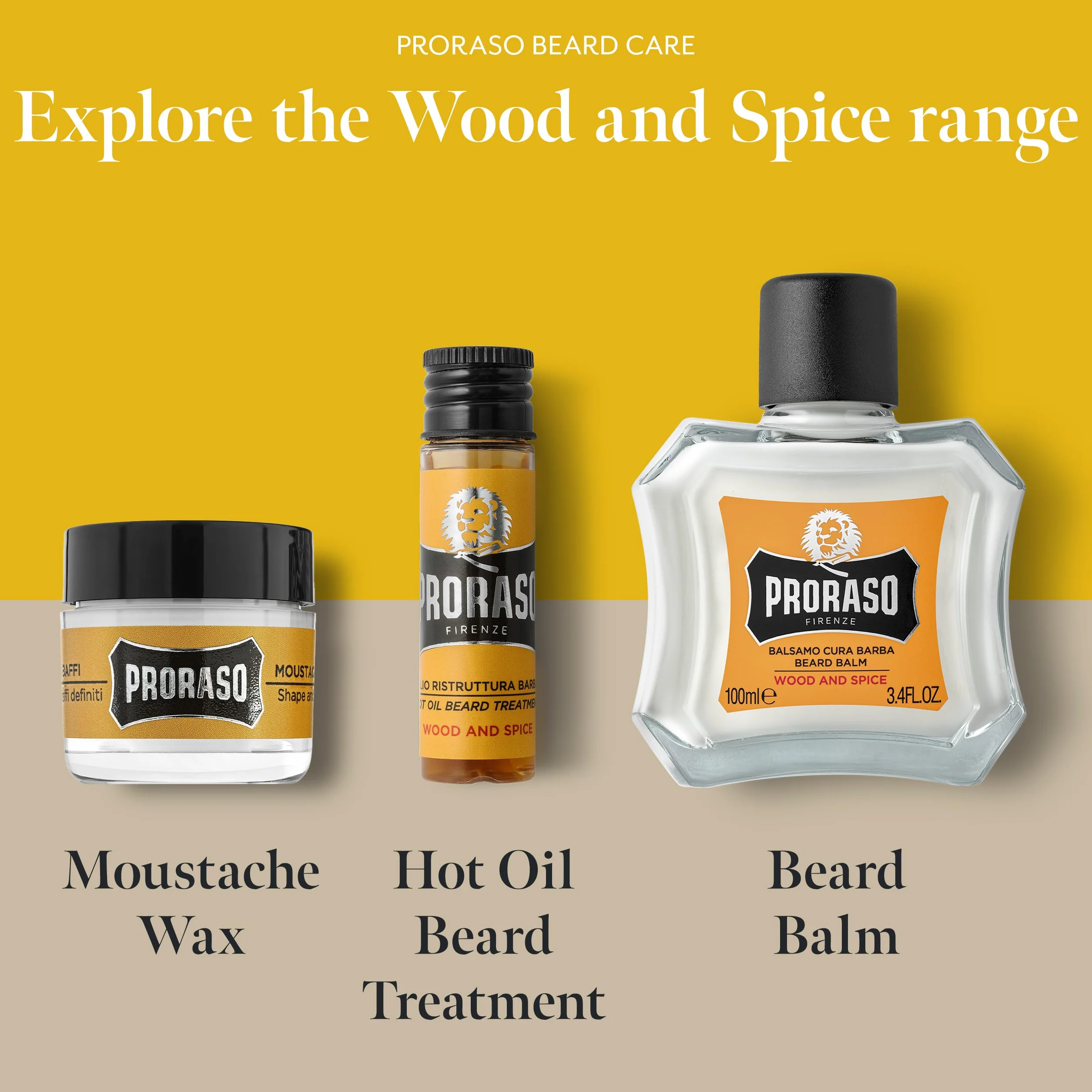 Proraso Hot Oil Beard Treatment Wood & Spice 4 x 17 ml