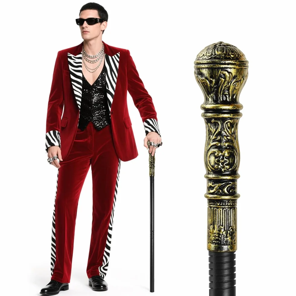 AUYAO Okrągłe berło kreatywna trzyczęściowa różdżka Halloween rekwizyt laska na Boże Narodzenie karnawał cosplay występy sceniczne i imprezy rekwizyt kostiumowy