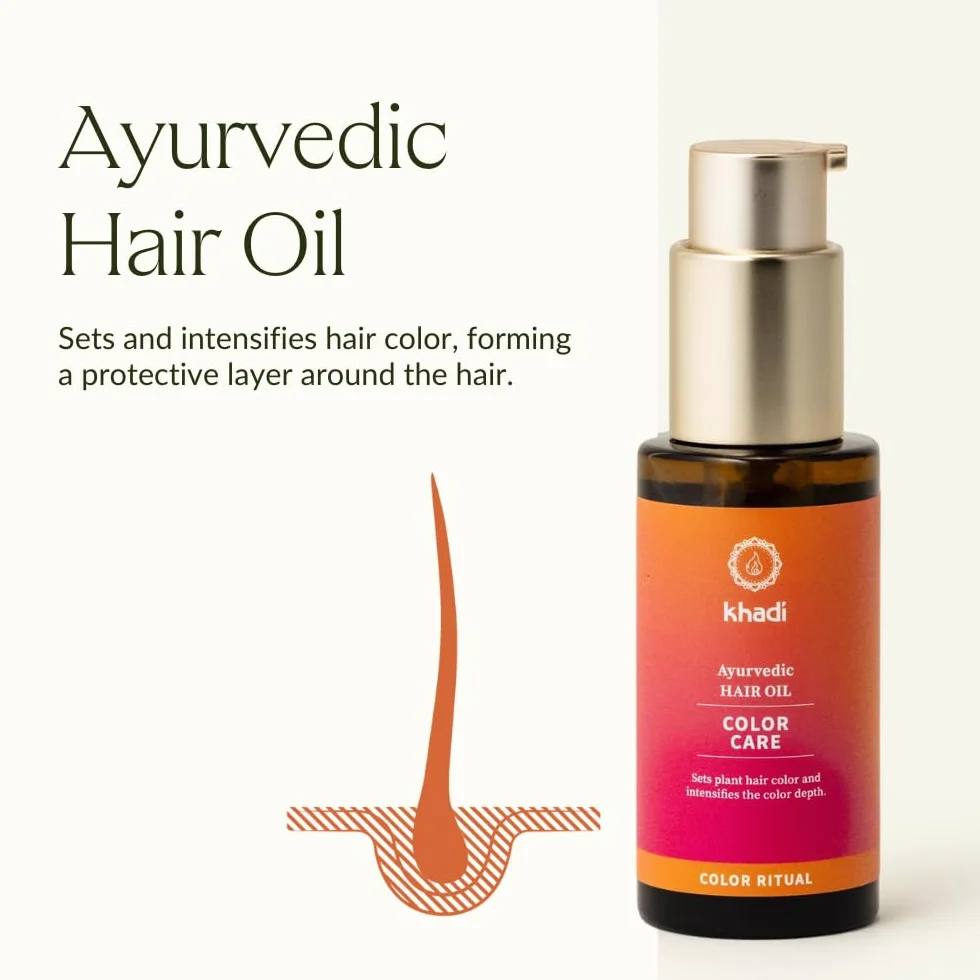 khadi COLOR CARE Ajurwedyjski olejek do włosów, kuracja utrwalająca kolor, ochrona UV, 50ml