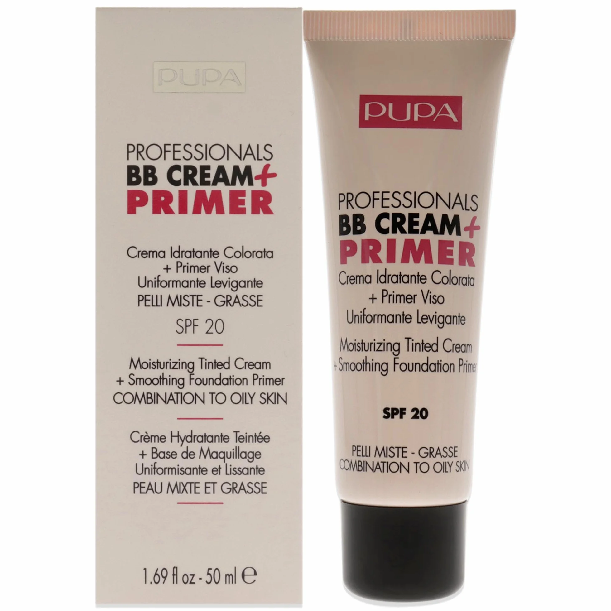 Pupa Krem BB + Primer For Combination To Oily Skin 001 Nude