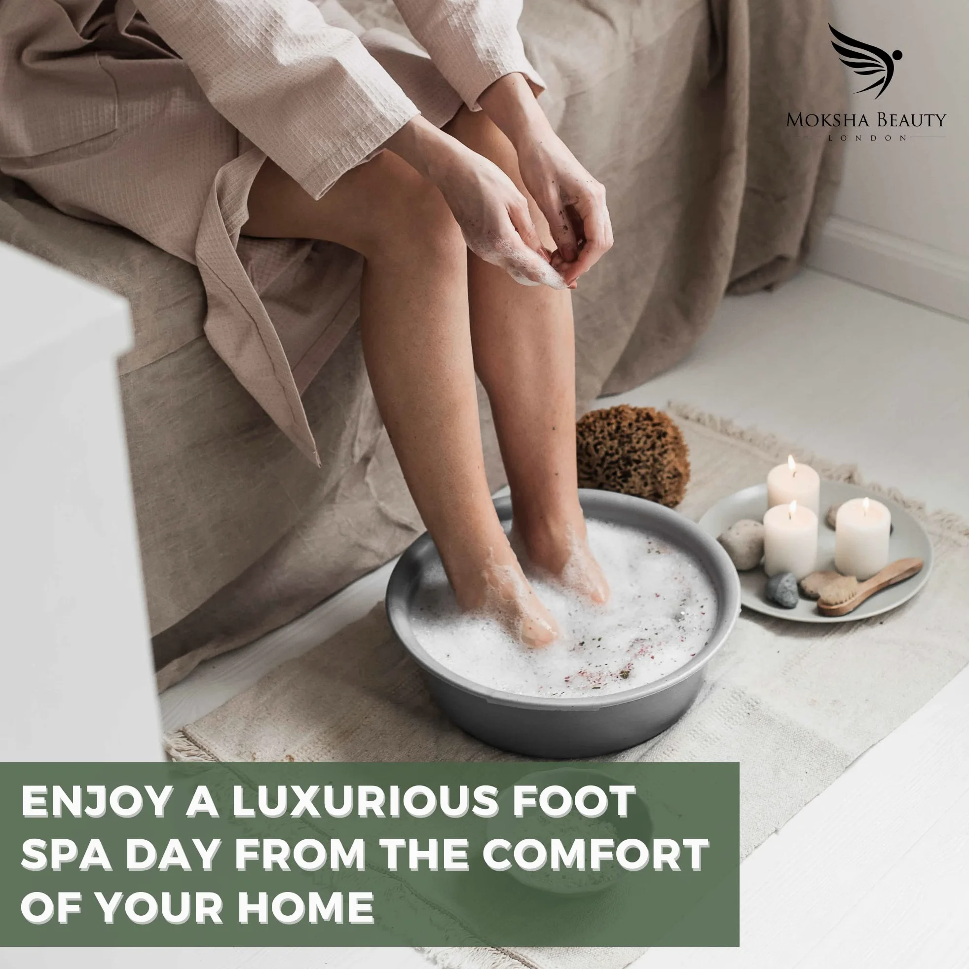 Zestaw upominkowy do pielęgnacji stóp - Foot Spa zestaw upominkowy | peeling do stóp z miętą i cytryną, balsam do stóp, maska do stóp, pumeks