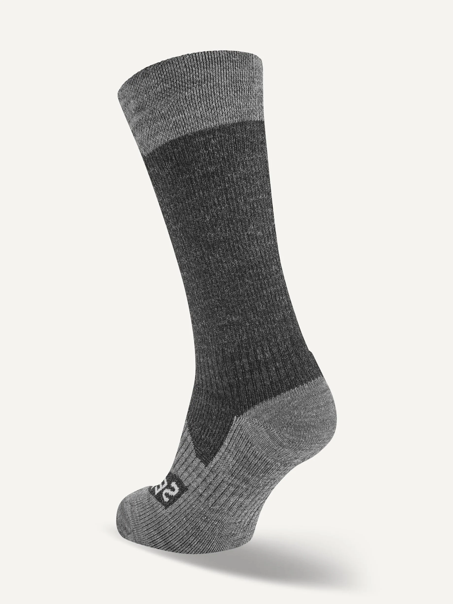 SEALSKINZ Raynham Wodoodporne skarpety średniej długości, uniseks, na każdą pogodę, czarny/szary marmur, rozmiar L