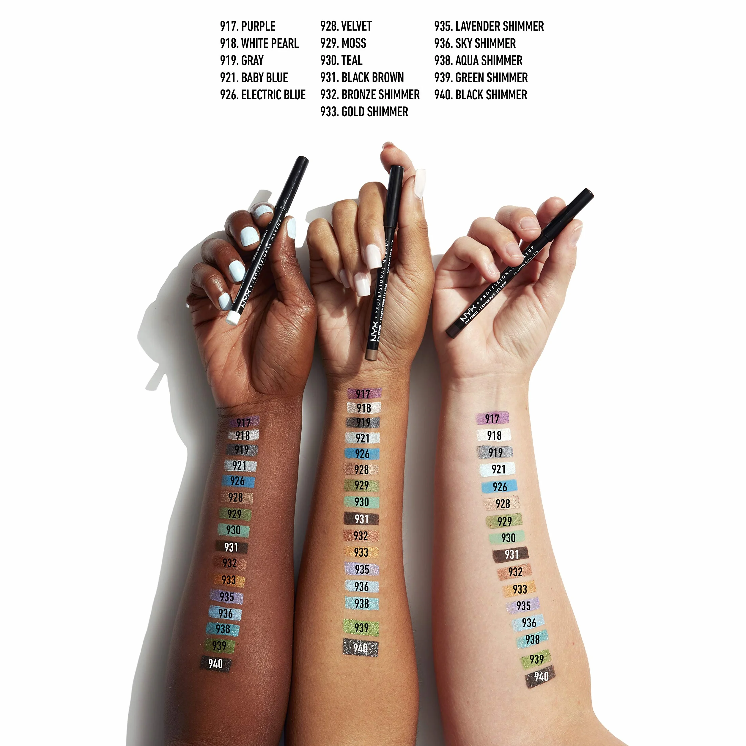 NYX Cosmetics Slim Eye Pencil - węgiel drzewny