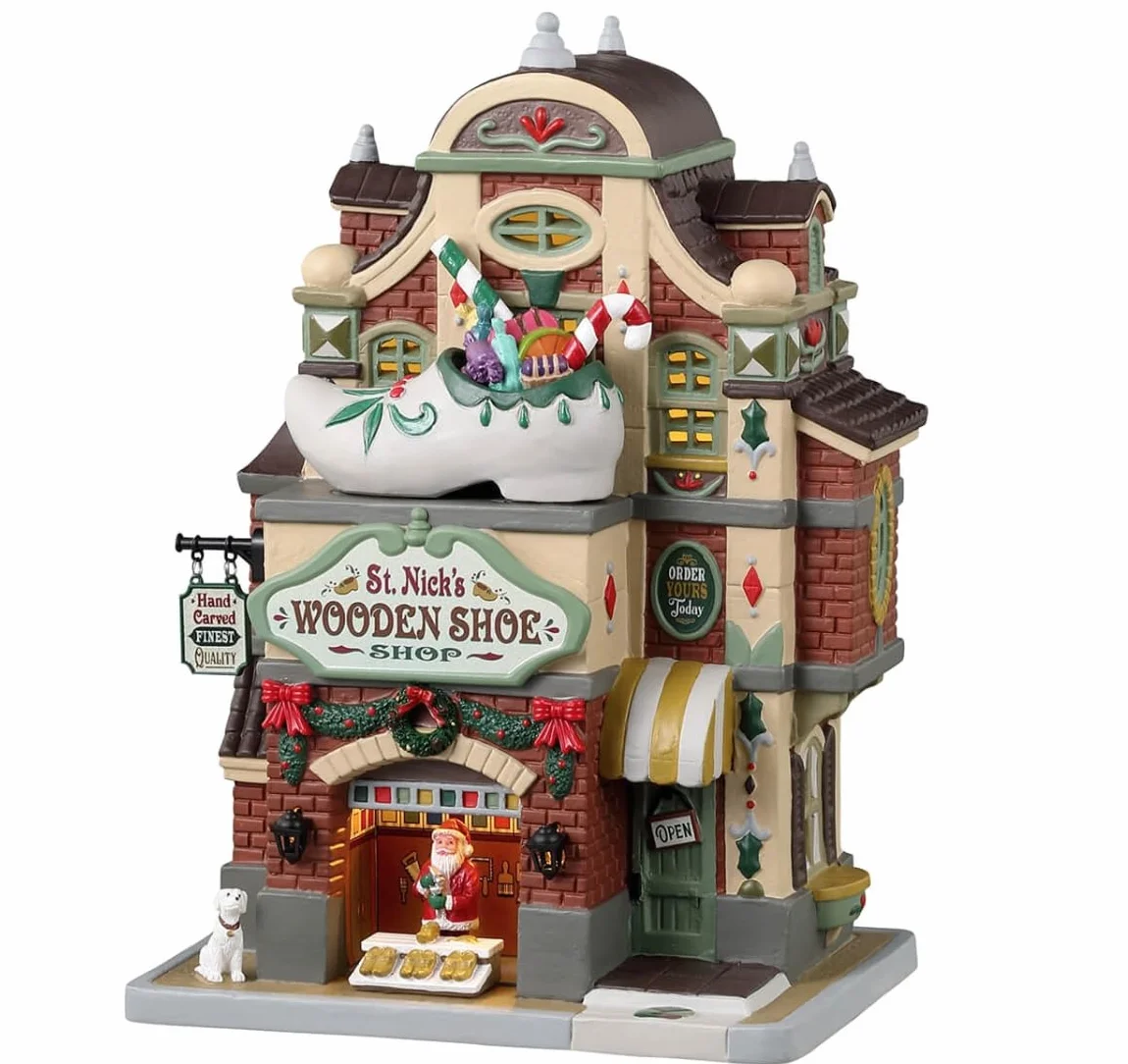 Lemax Christmas Village St. Nick drewniany sklep z butami - 35069