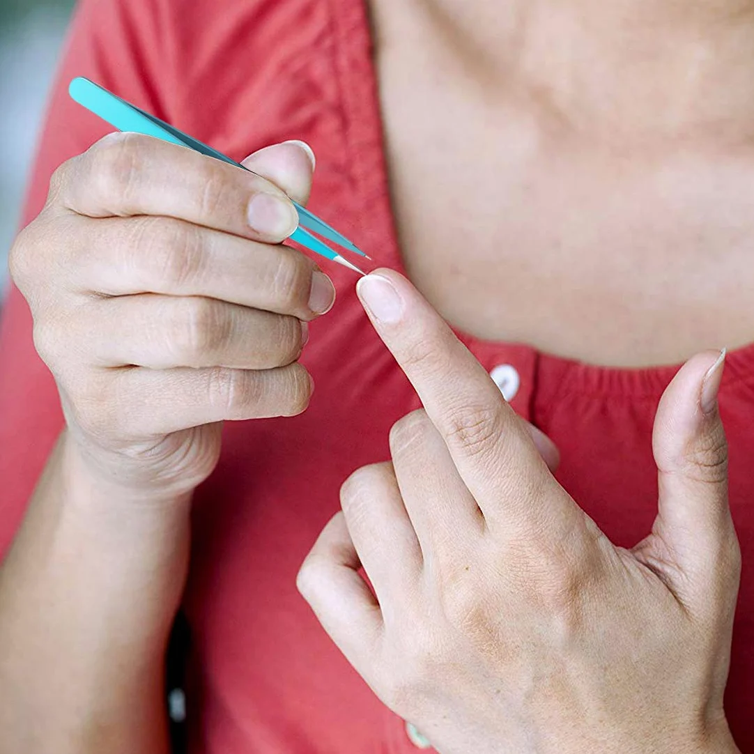 Pęsety do zarośniętych włosów firmy Blinkeen – najlepszy profesjonalny przyrząd do usuwania wągrów ze stali nierdzewnej – precyzyjne włosy do brwi, włosy na twarzy, pęseta do usuwania kleszczy