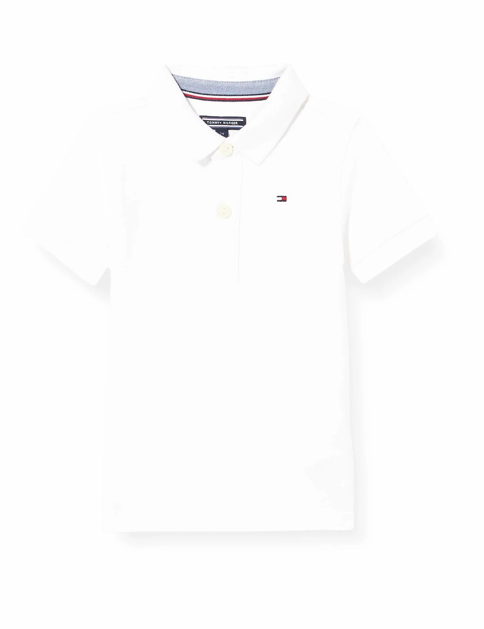 Tommy Hilfiger Chłopięce koszulki polo z krótkim rękawem, biały (Bright White), 10 lat