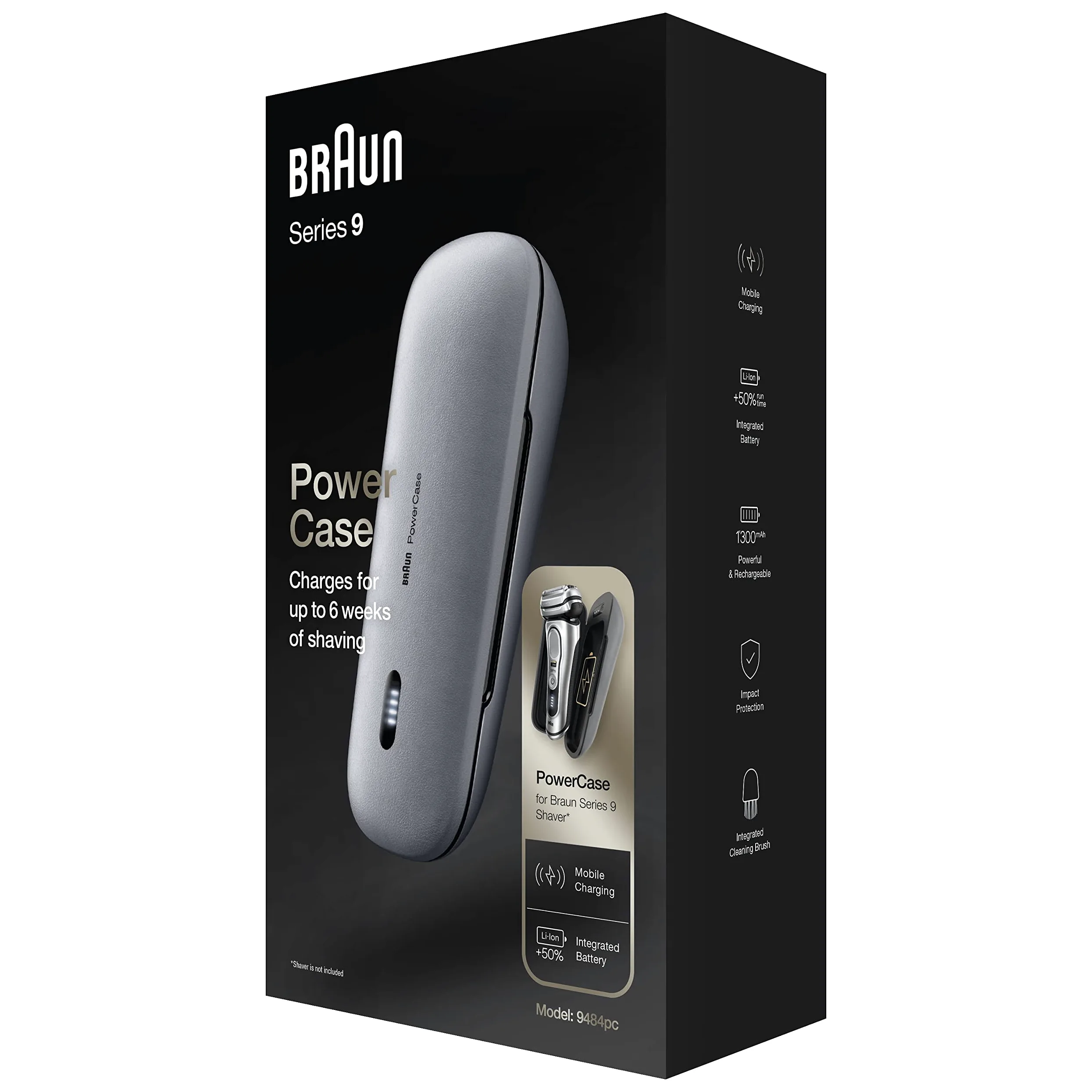 Braun PowerCase Przenośne Etui do Golenia, Szary