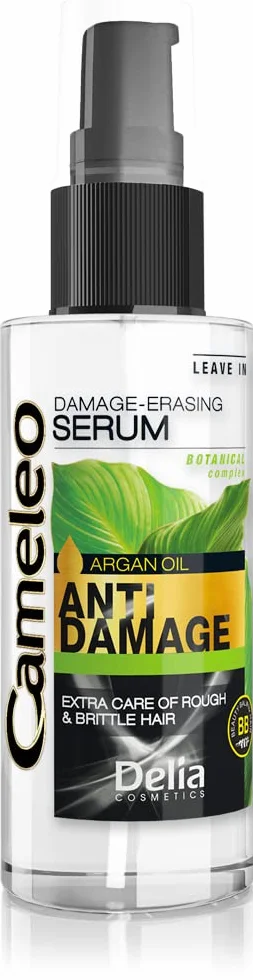 Cameleo - Arganowe Serum - Do Włosów Zniszczonych, Suchych, Szorstkich, Łamliwych - Doskonała Kuracja Regenerująca i Pielęgnacja z Biomimetyczną Keratyną i Olejkiem Arganowym - Termoochrona - Bez Soli i Parabenów - 55 ml