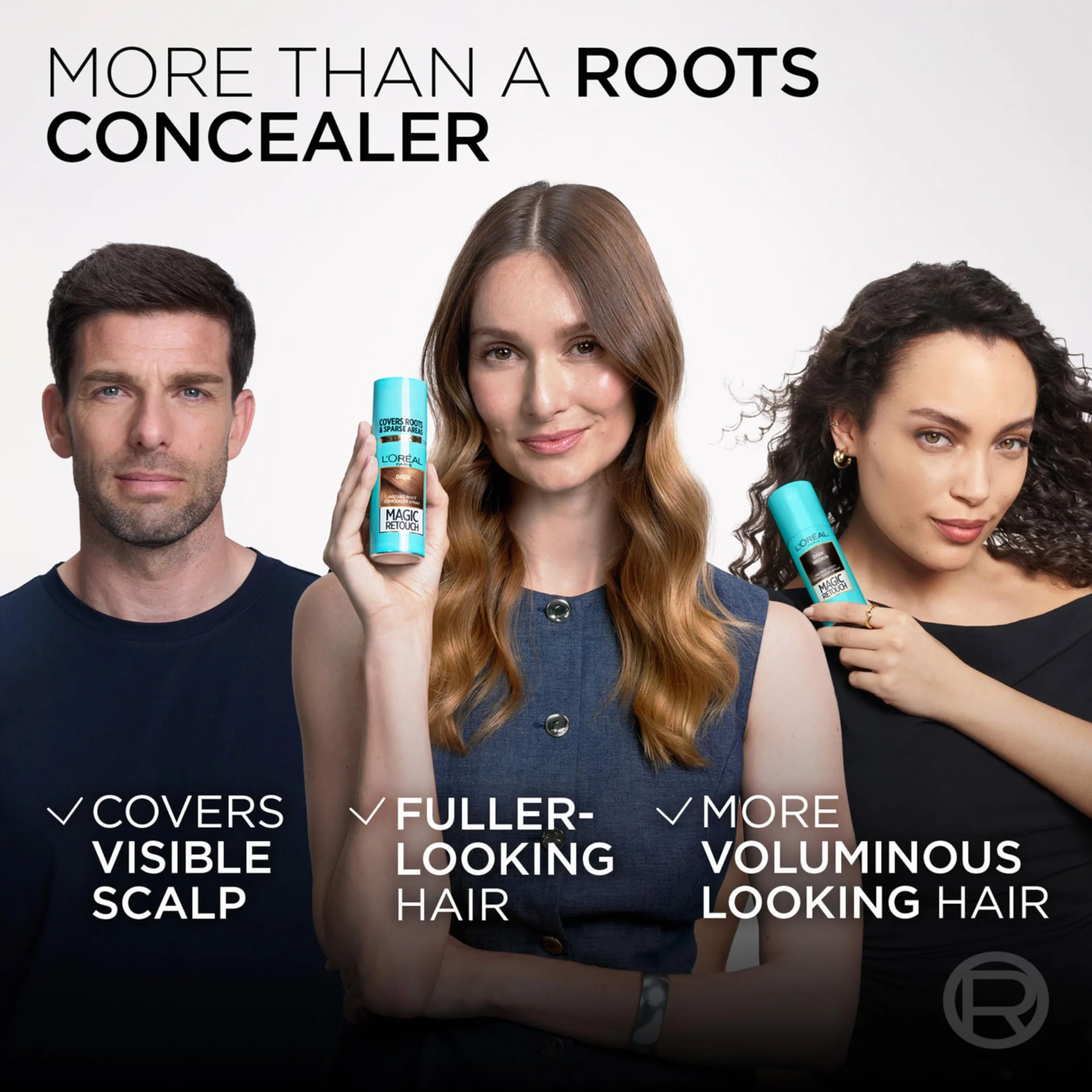 L'Oréal Magic Retouch Instant Root korektor w sprayu, idealny do odświeżania szarych korzeni, 75 ml, kolor: brązowy mahoniowy