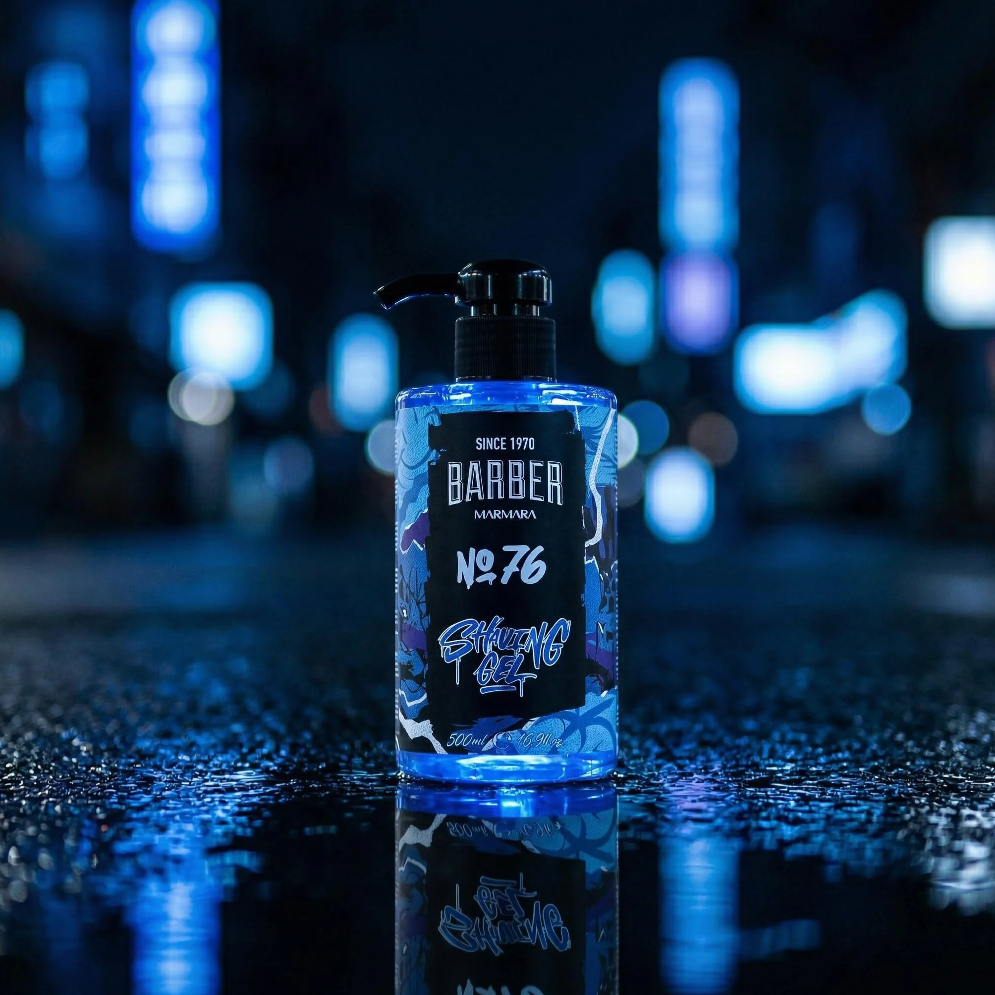 Barber Marmara Żel do golenia nr 76 dla mężczyzn, przezroczysty, bez piany, z pompką, profesjonalna jakość tureckiego barbera, 500ml. Idealny do precyzyjnego golenia zarostu i linii szyi.