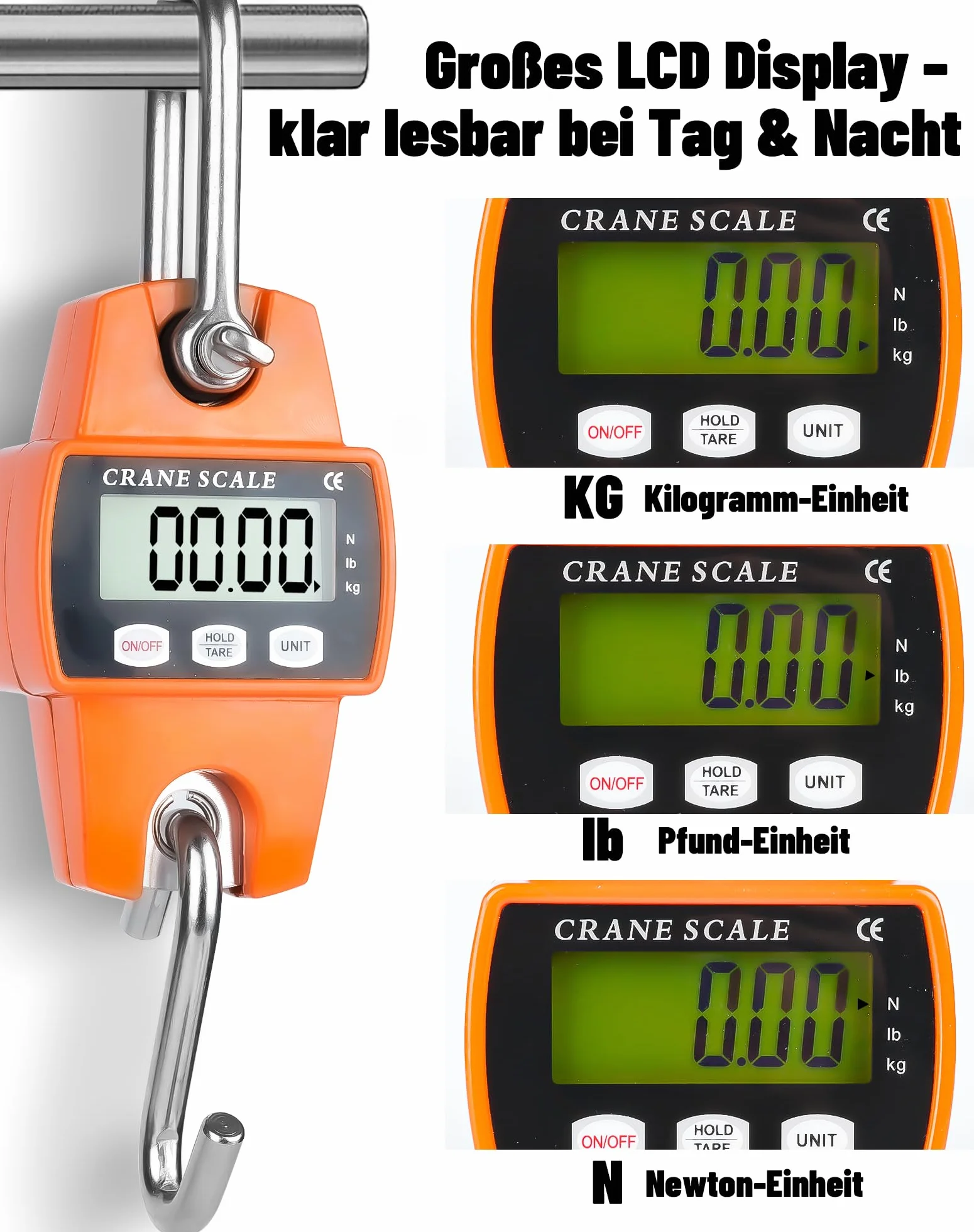 Cyfrowa waga wisząca, 300 kg, precyzyjna waga dźwigowa, waga wisząca, elektroniczna waga do ryb, 50 g, przenośna waga do dzikich zwierząt
