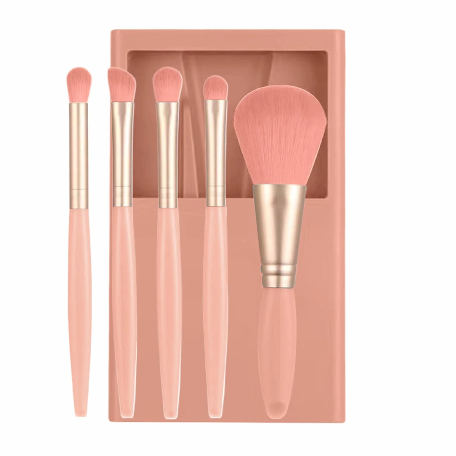 Easy to Clean Makeup Brush - Make Up Brushes Set, Makeup Brushes with Case and Mirror, Eyeshadow Blending with Protective Carry Case, Cosmetic Brush Kit, Eye Applicator for Face Contouring Blending